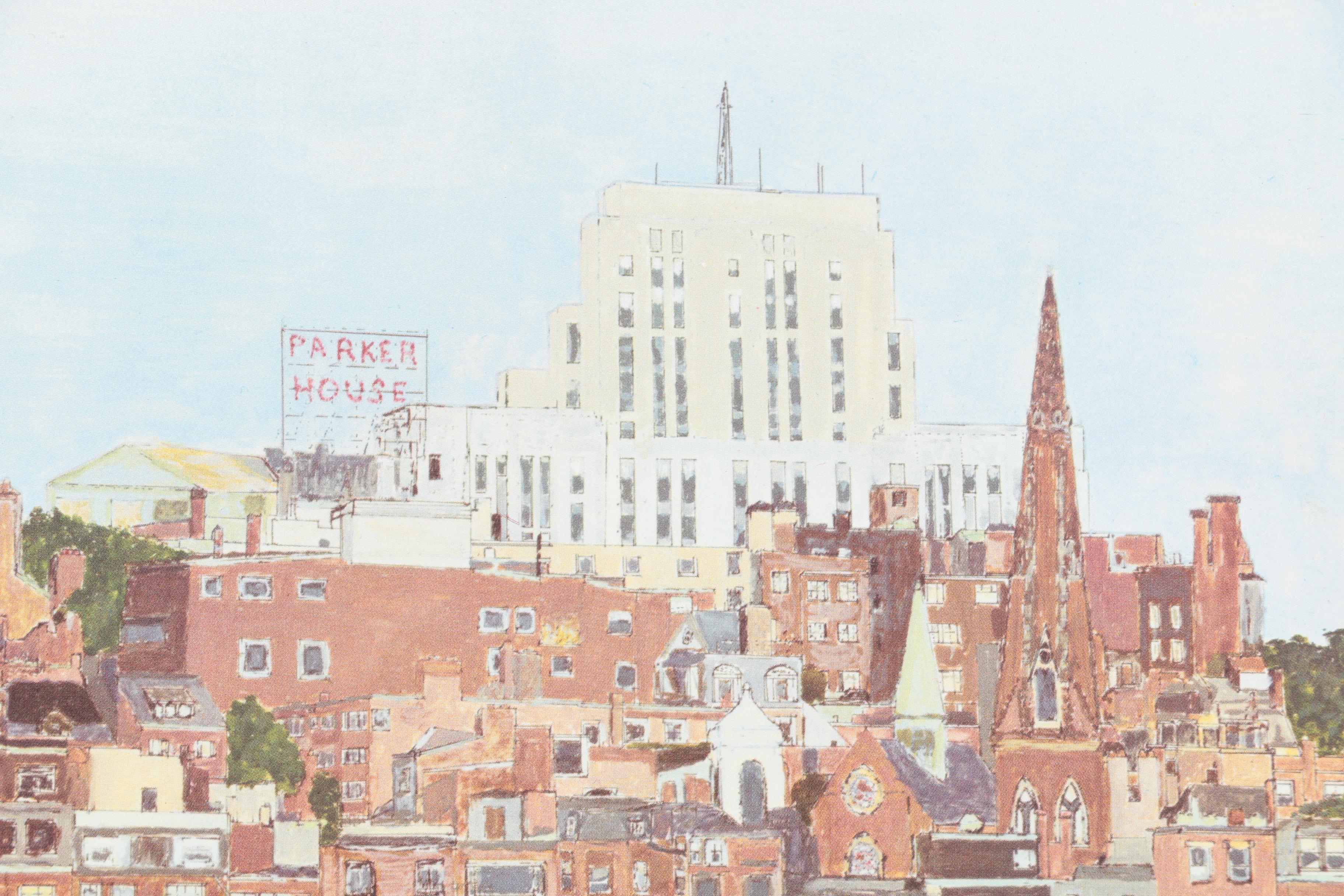 Thurman Smith Offset Lithograph of City Skyline