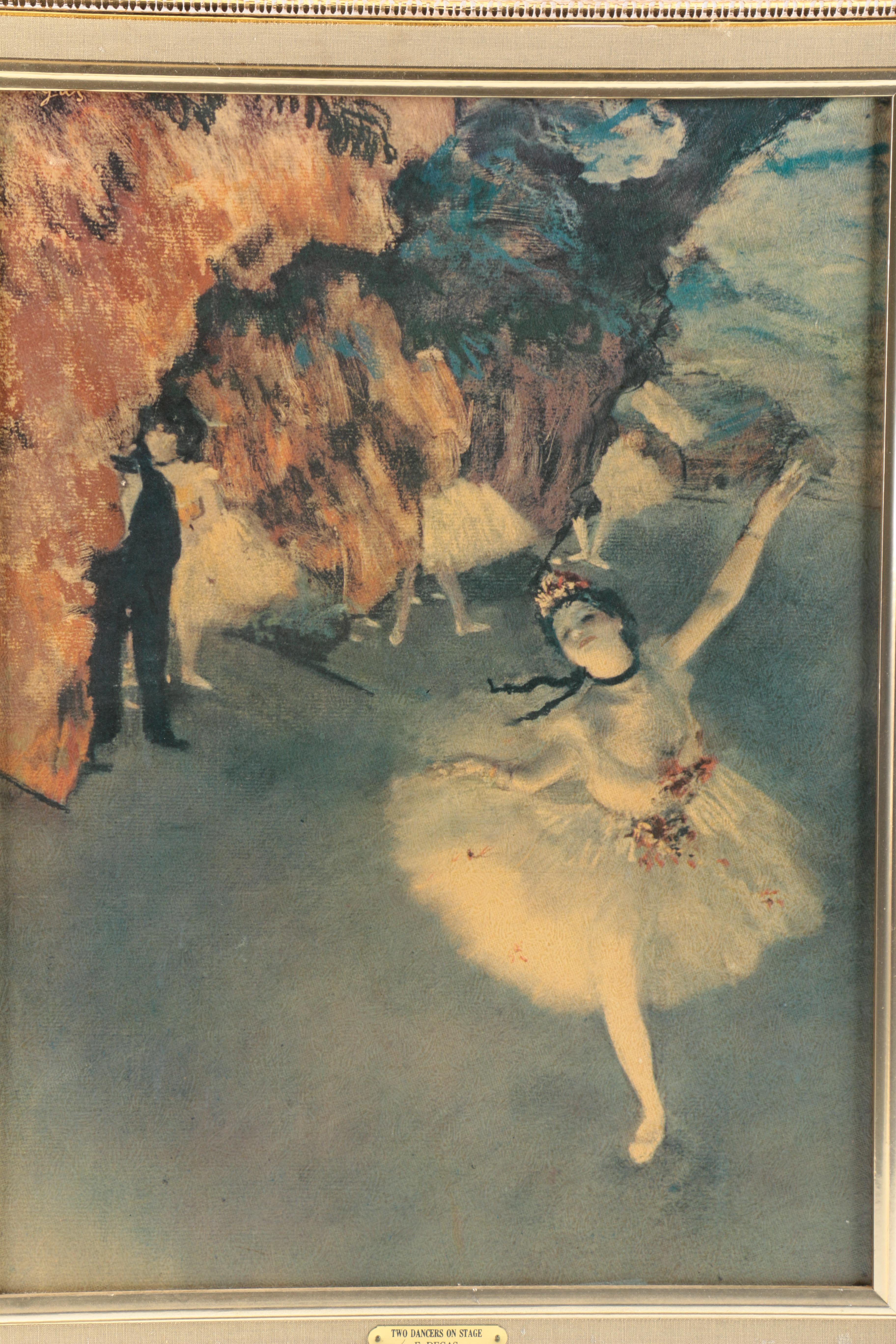 Offset Lithograph After Edgar Degas' Painting "Two Dancers on Stage"