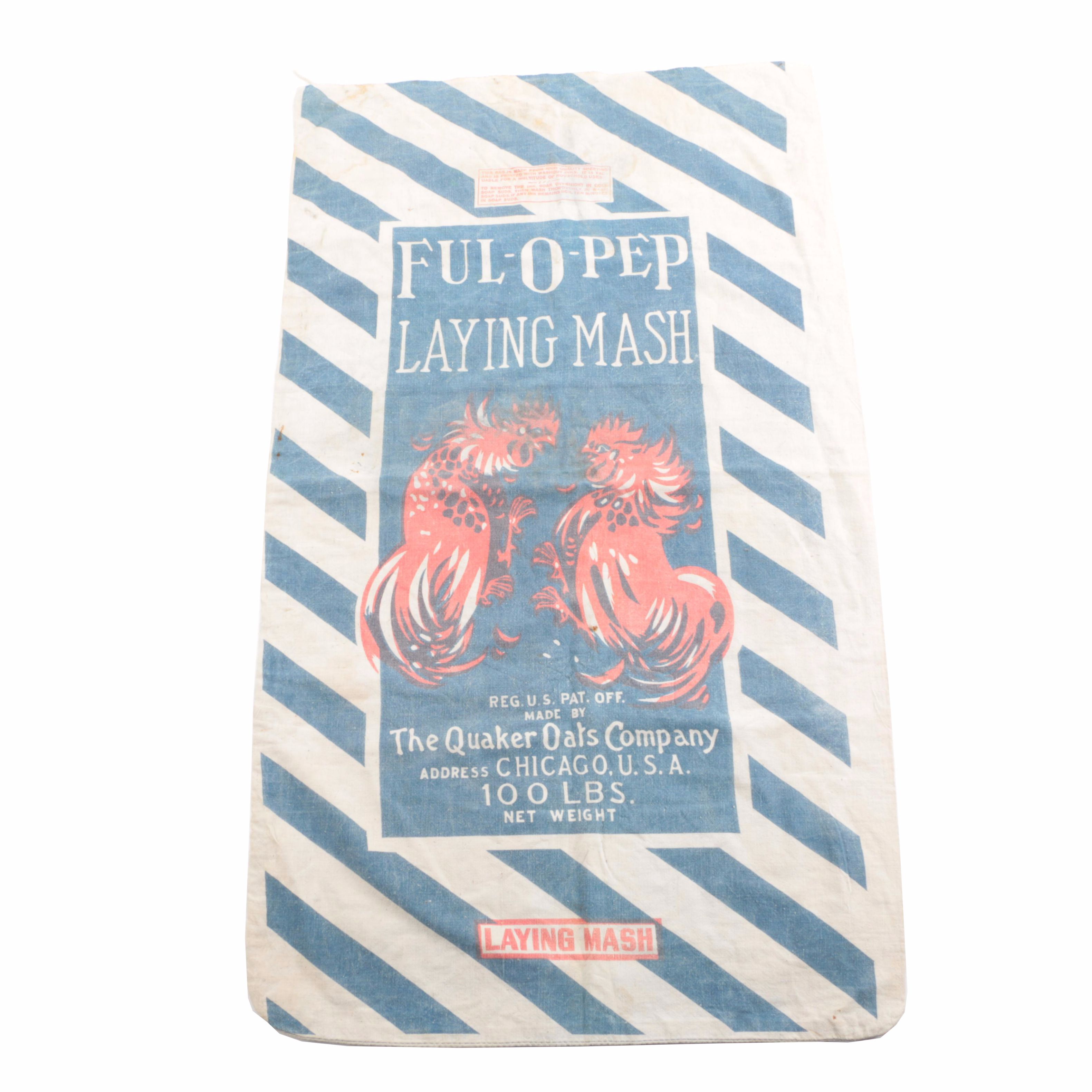 Quaker Oats Company Laying Mash Feed Bag