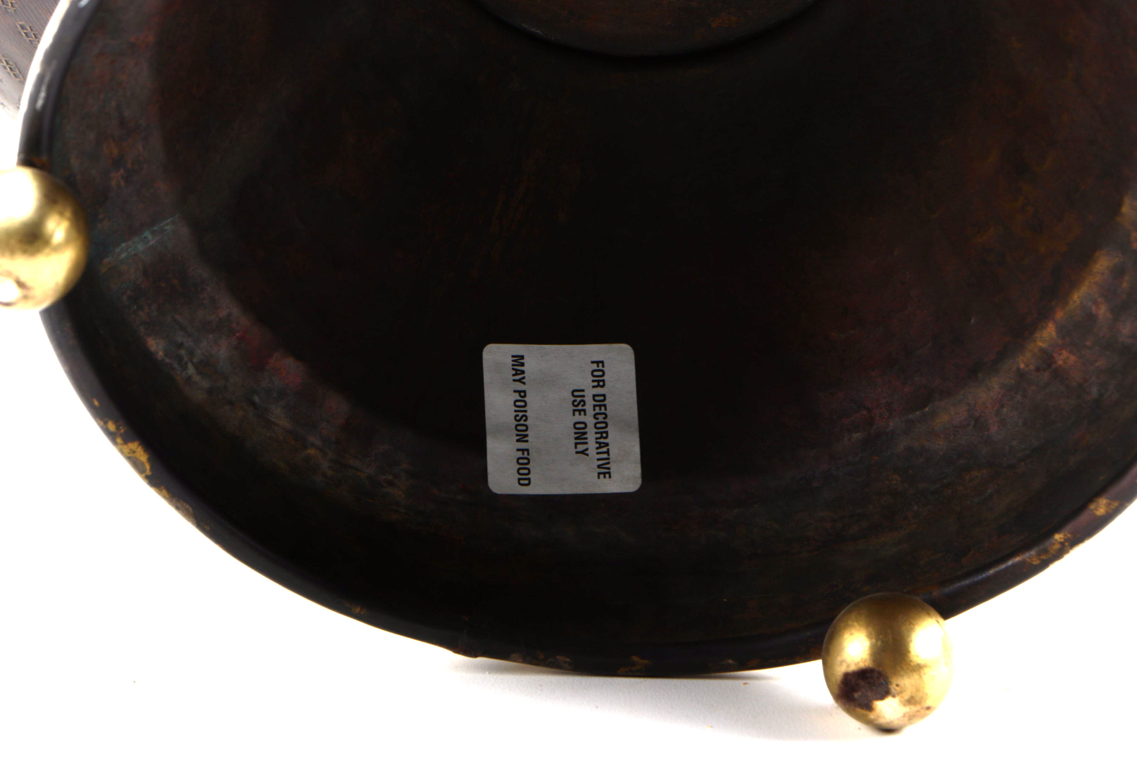 Large Metal Footed Bowl