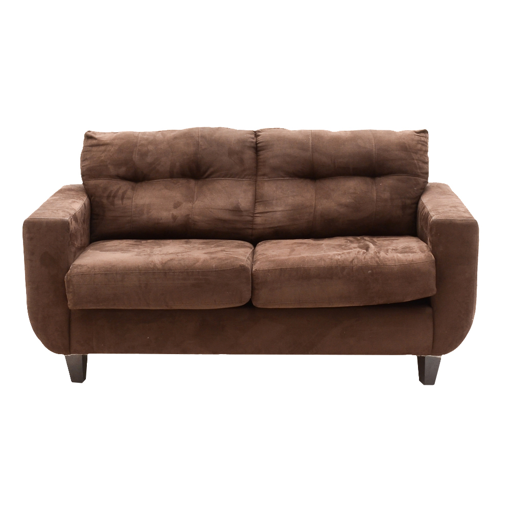Brown Velour Sofa
