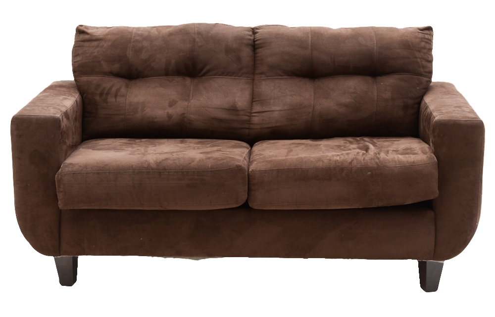 Brown Velour Sofa