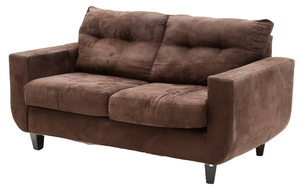 Brown Velour Sofa