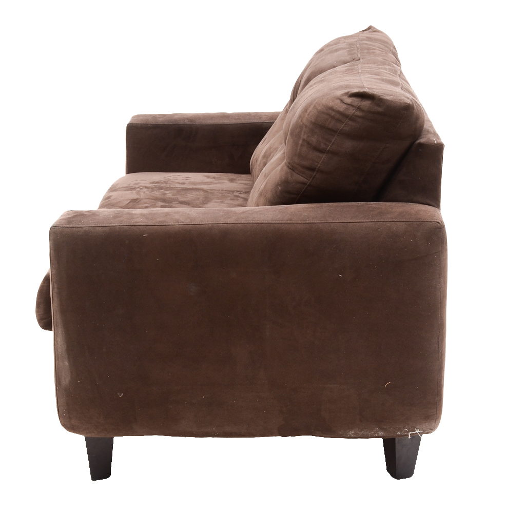 Brown Velour Sofa