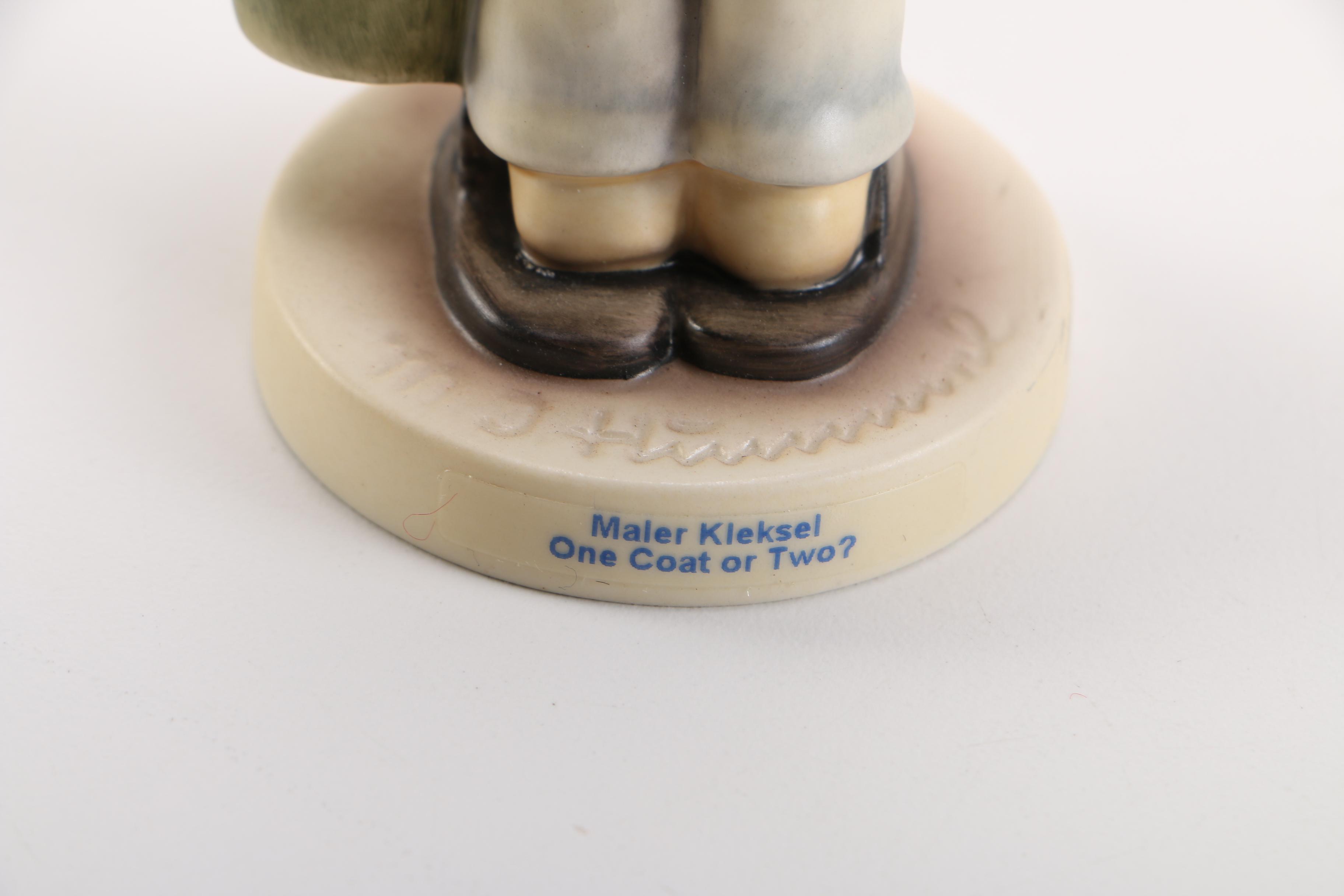 Goebel Hummel Figurine "One Coat or Two?" and "Painting Pals" Porcelain Figurine Set