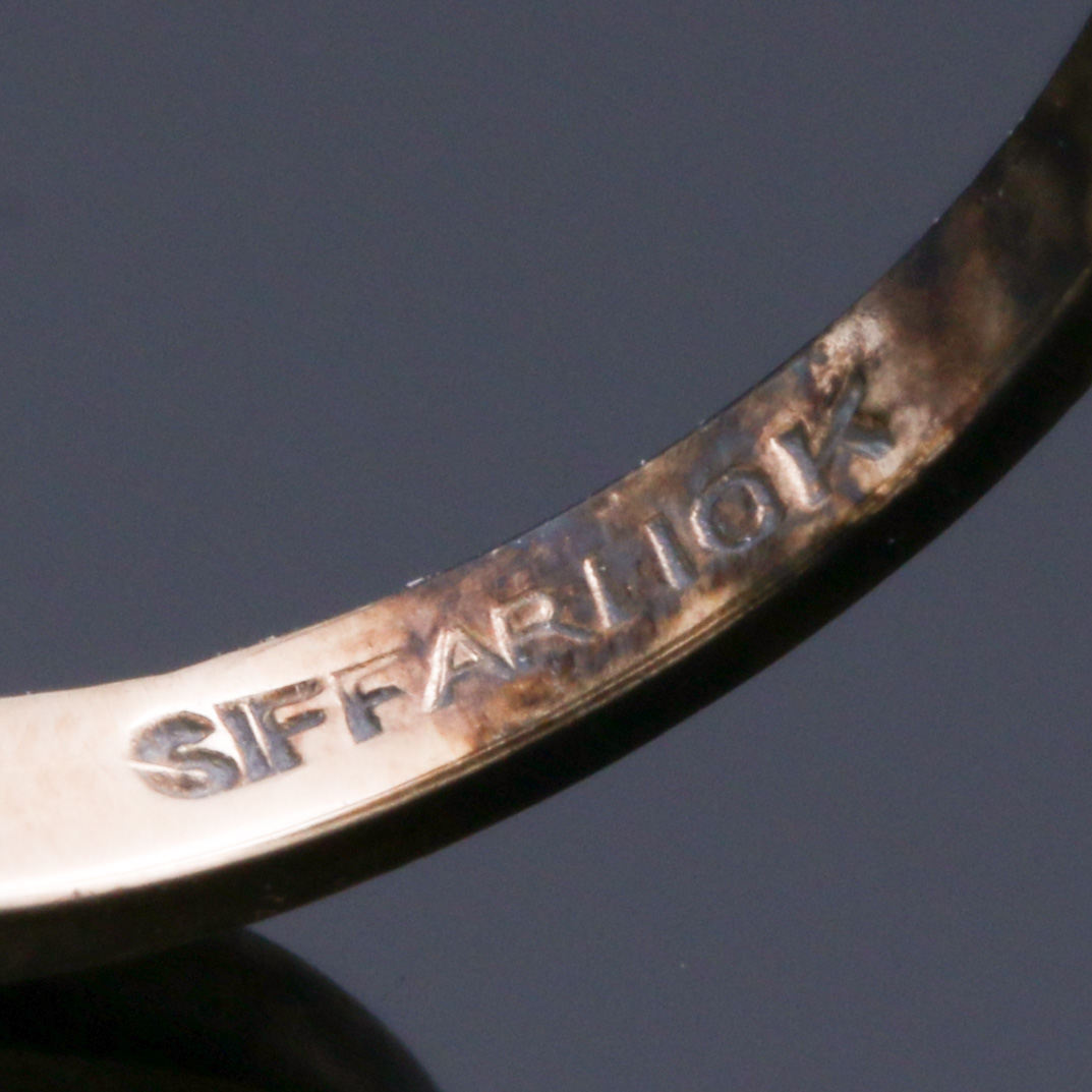 Siffari 10K Yellow Gold Ring Including a 3.90 CT Pale Smoky Quartz Gemstone