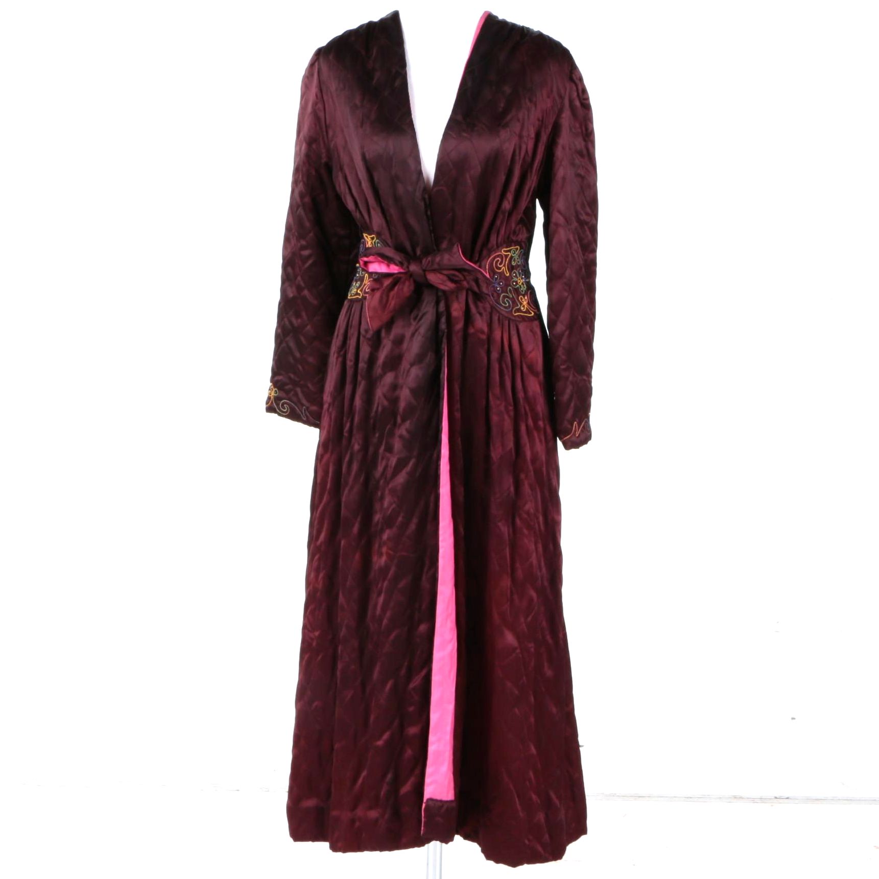 Circa 1940s Quilted Robe