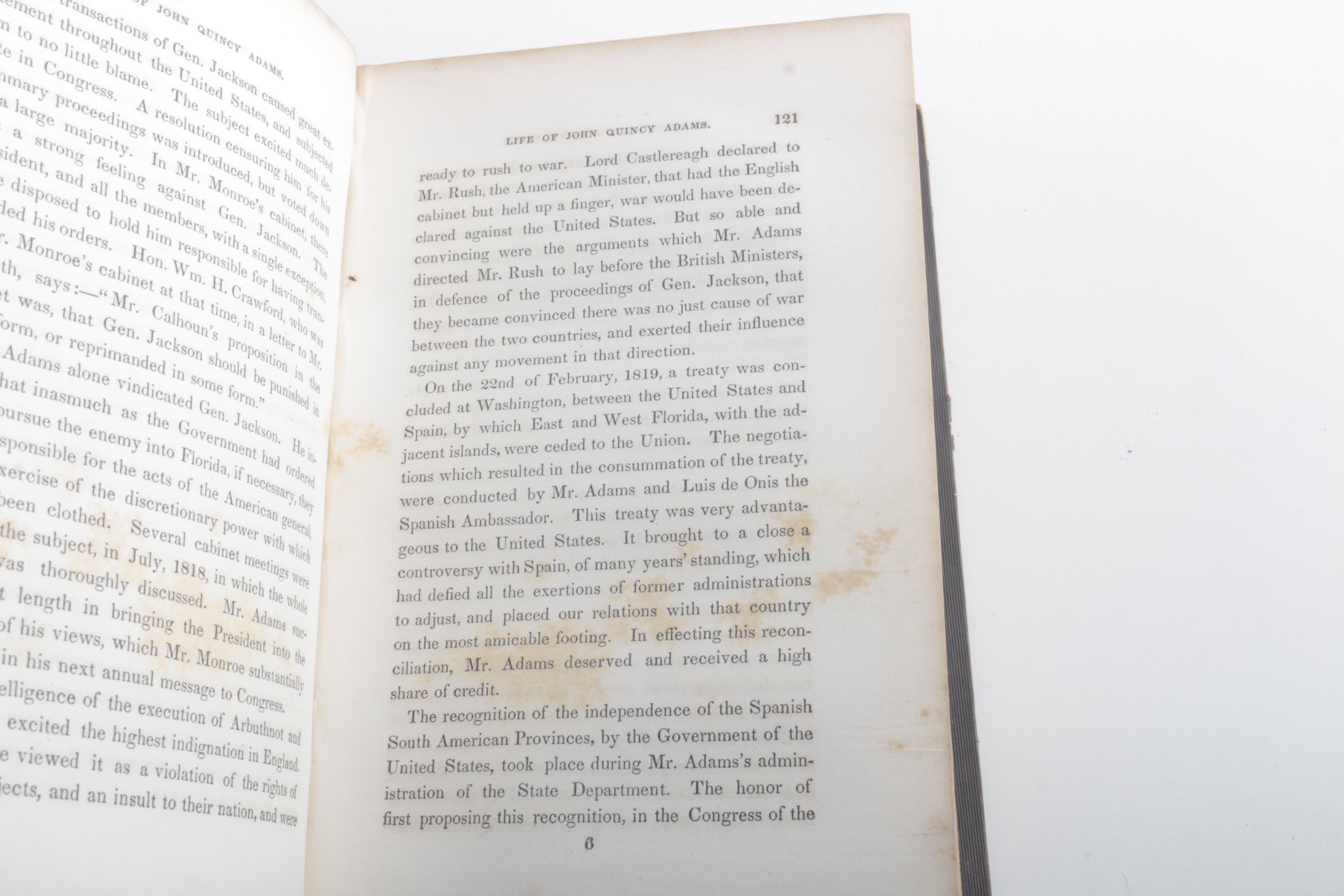 Antique Copy of "Life of John Quincy Adams" Book