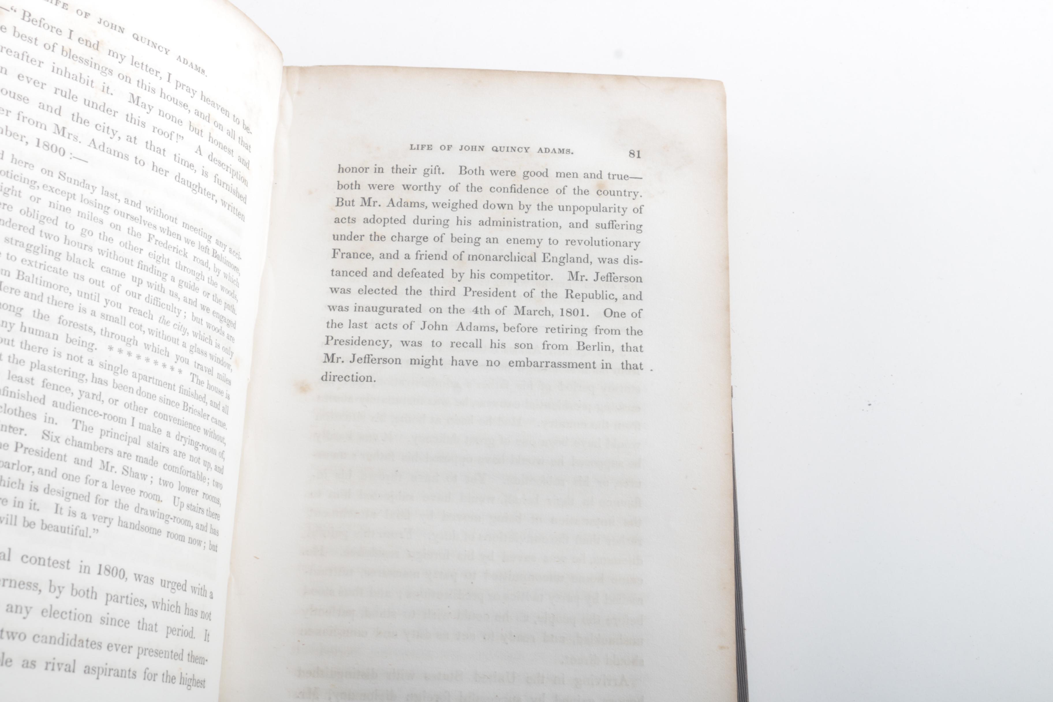 Antique Copy of "Life of John Quincy Adams" Book