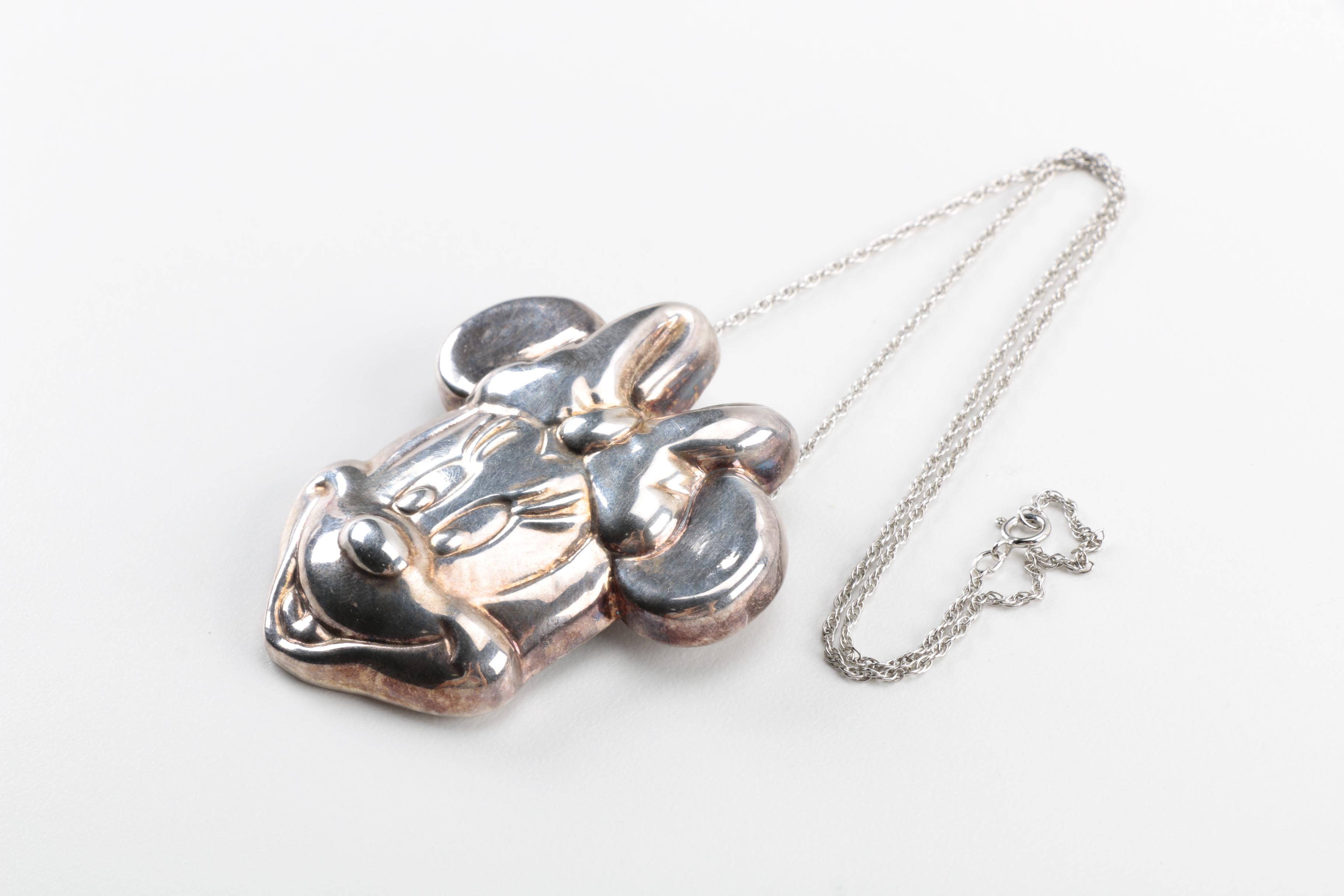 Sterling Silver Bracelets, Necklace and Brooch