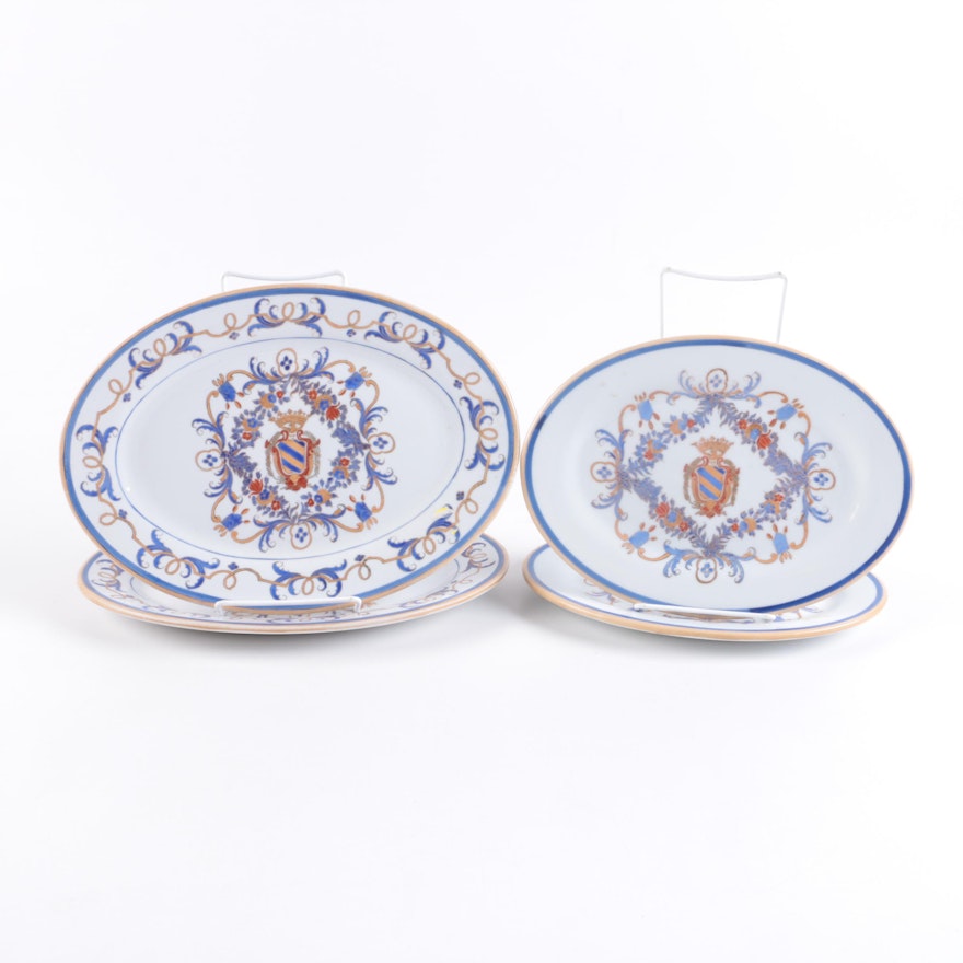Vintage Armorial Decorated Porcelain