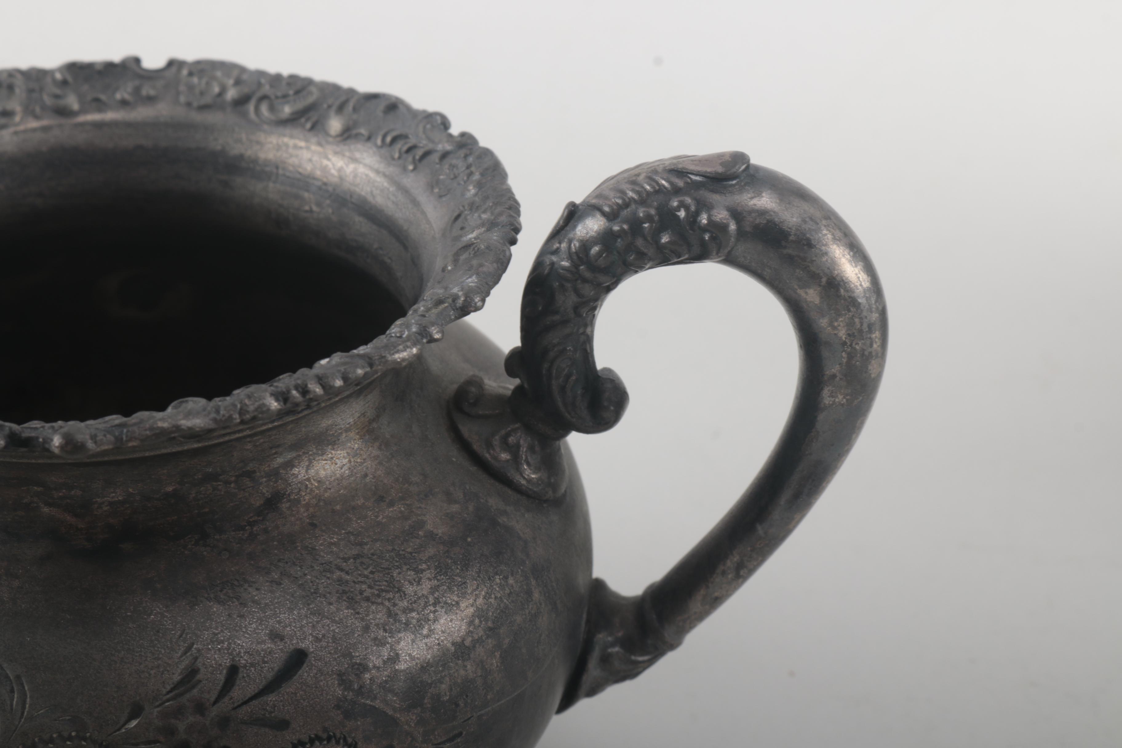 Reed & Barton Silver Plate Coffee Pot With Van Bergh Silver Plate Co.