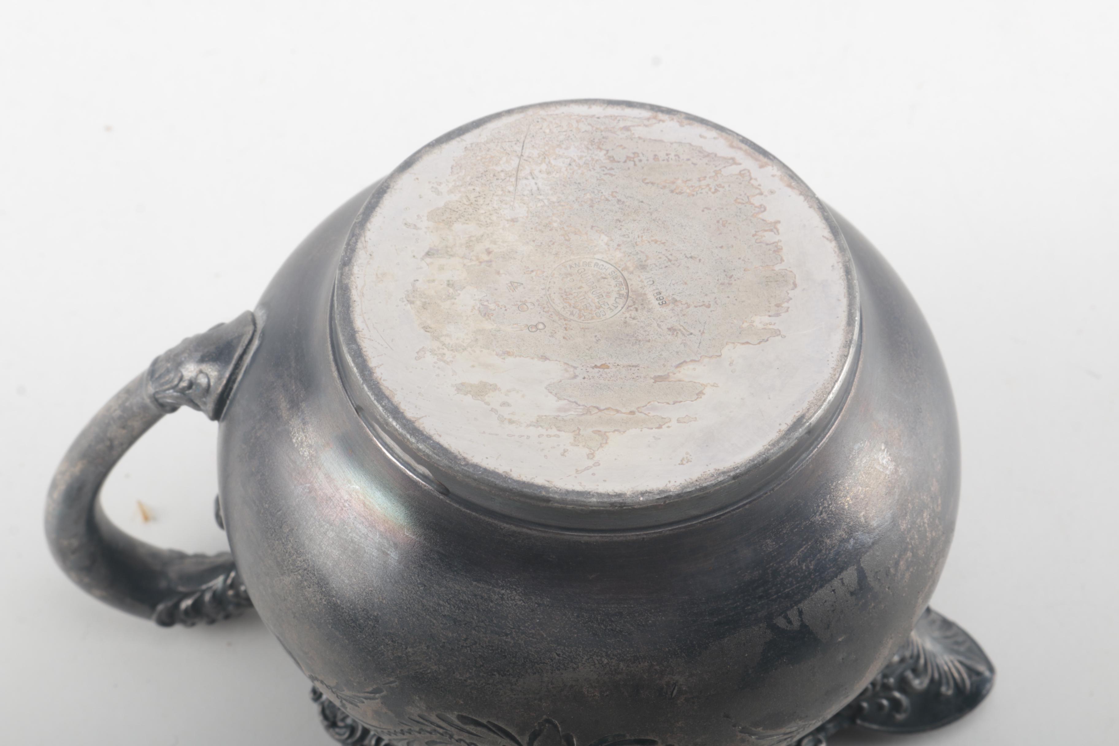 Reed & Barton Silver Plate Coffee Pot With Van Bergh Silver Plate Co.