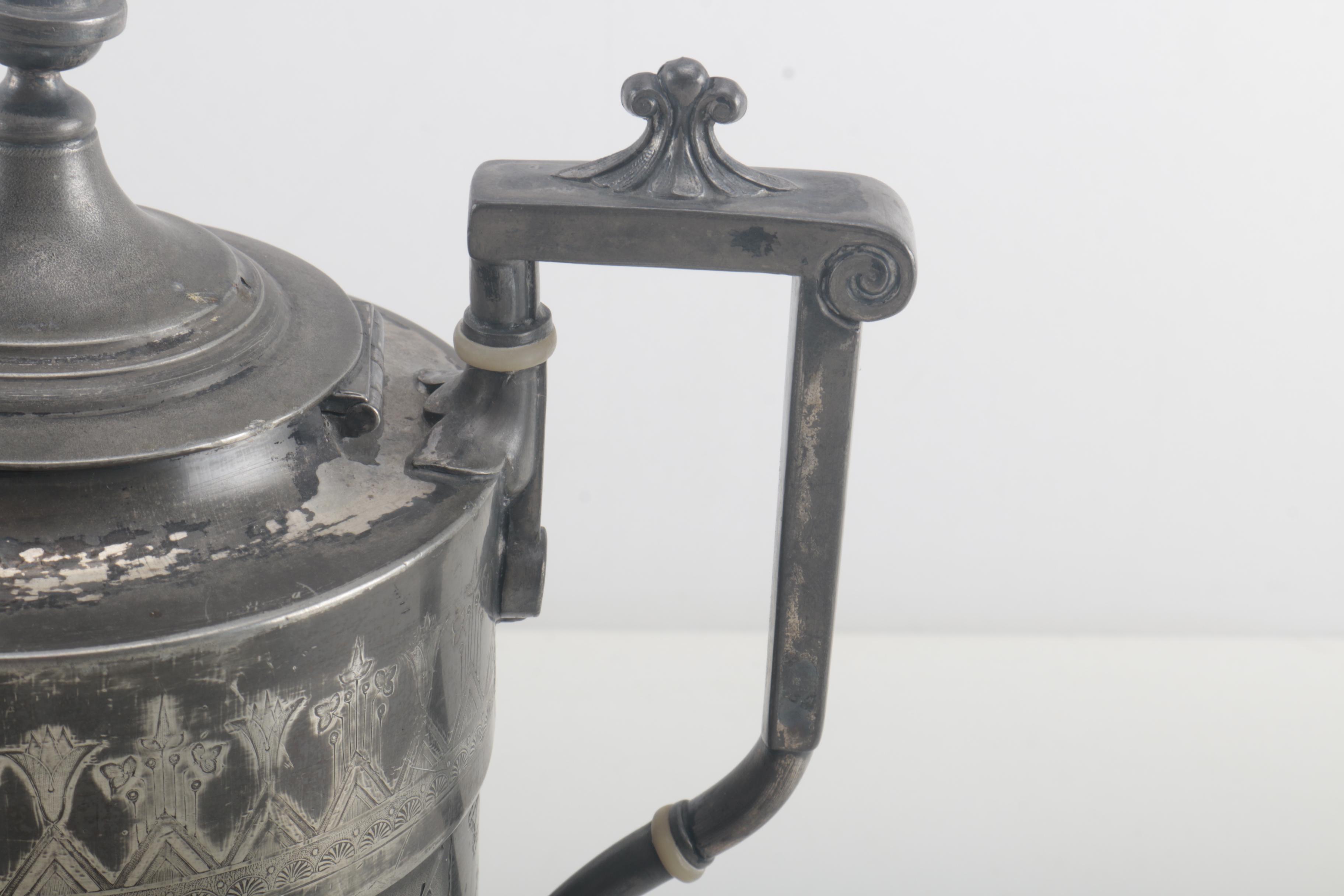 Reed & Barton Silver Plate Coffee Pot With Van Bergh Silver Plate Co.