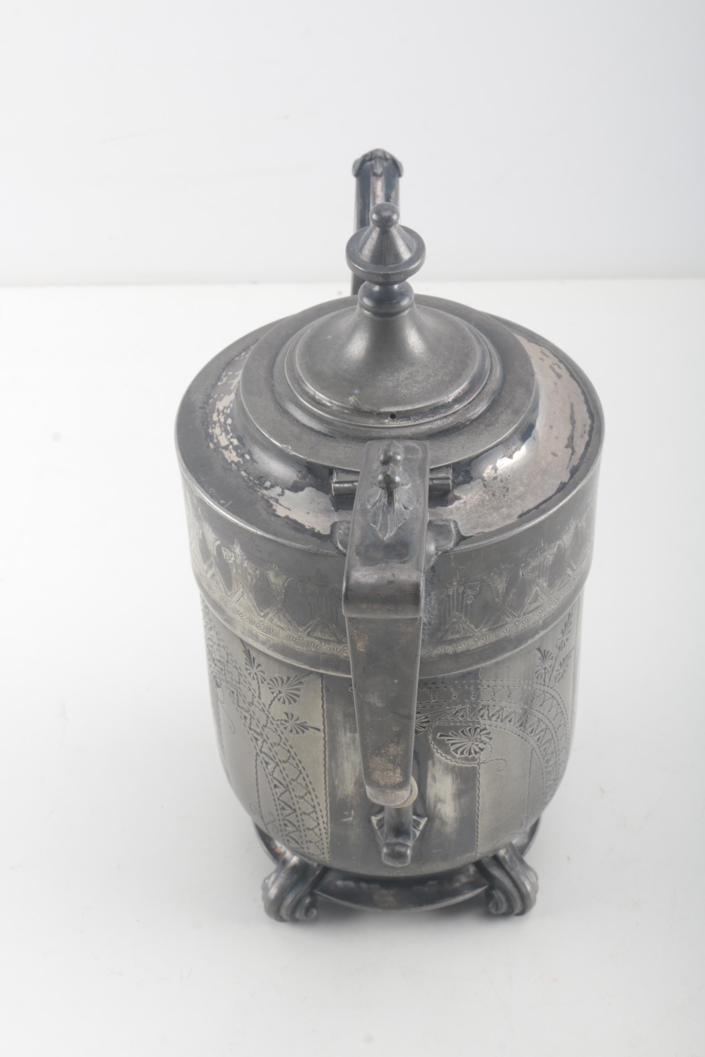 Reed & Barton Silver Plate Coffee Pot With Van Bergh Silver Plate Co.