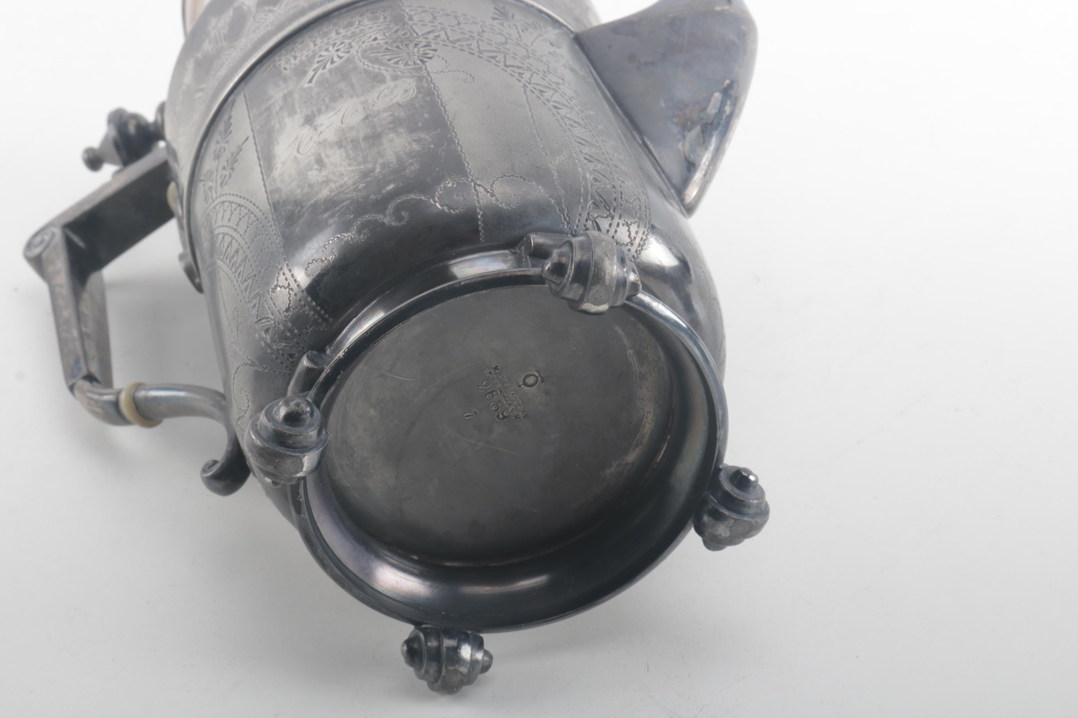 Reed & Barton Silver Plate Coffee Pot With Van Bergh Silver Plate Co.