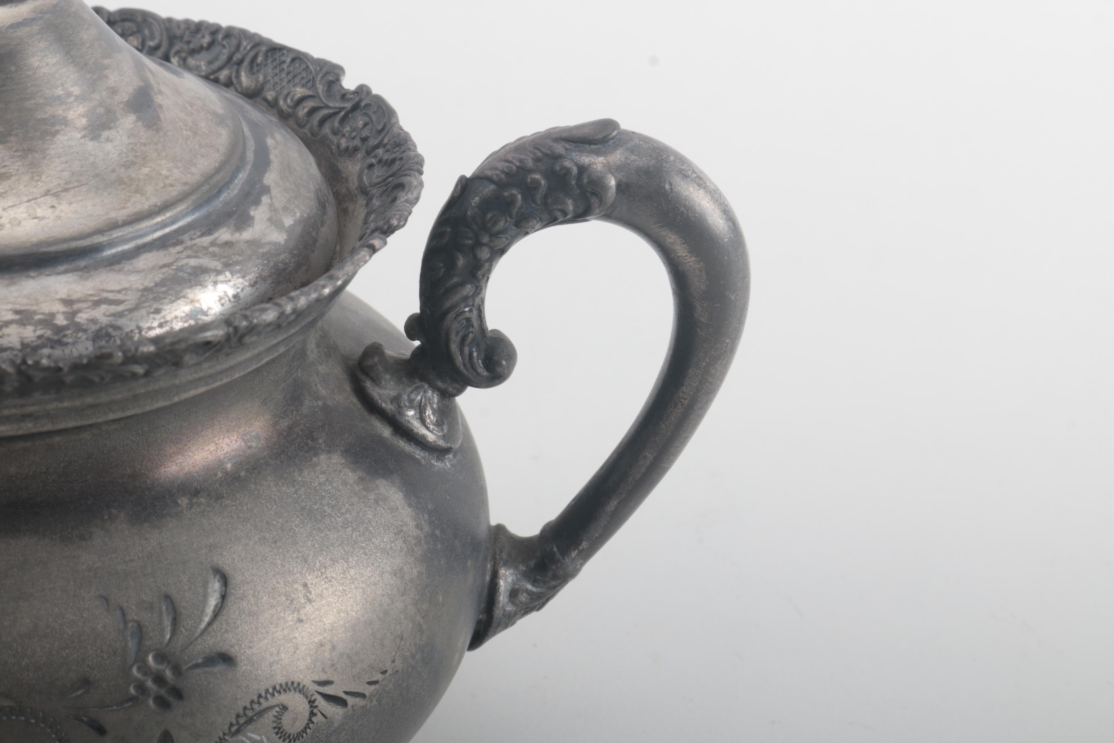 Reed & Barton Silver Plate Coffee Pot With Van Bergh Silver Plate Co.