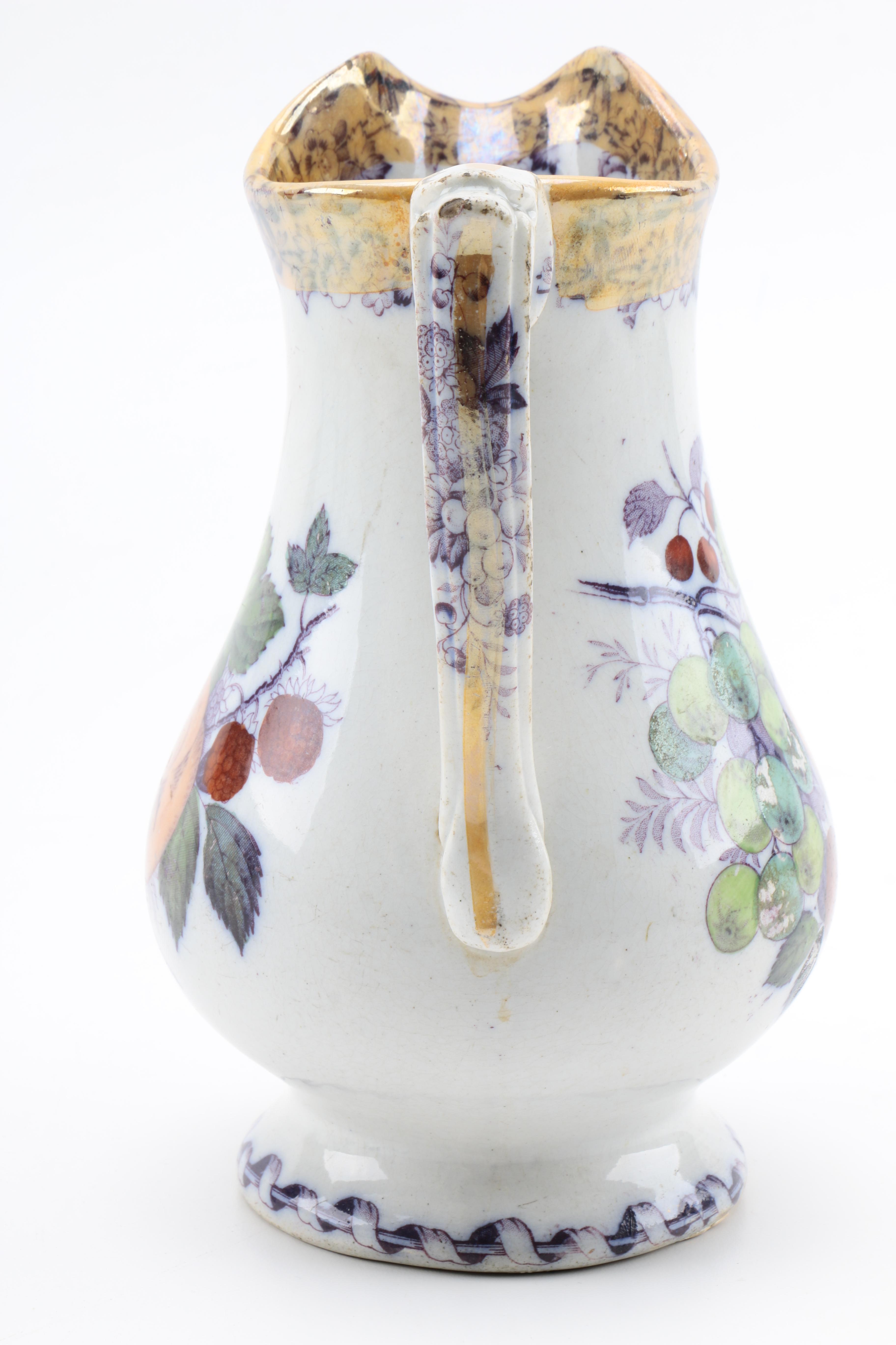 Assorted Glass and Antique Ceramic Pitchers