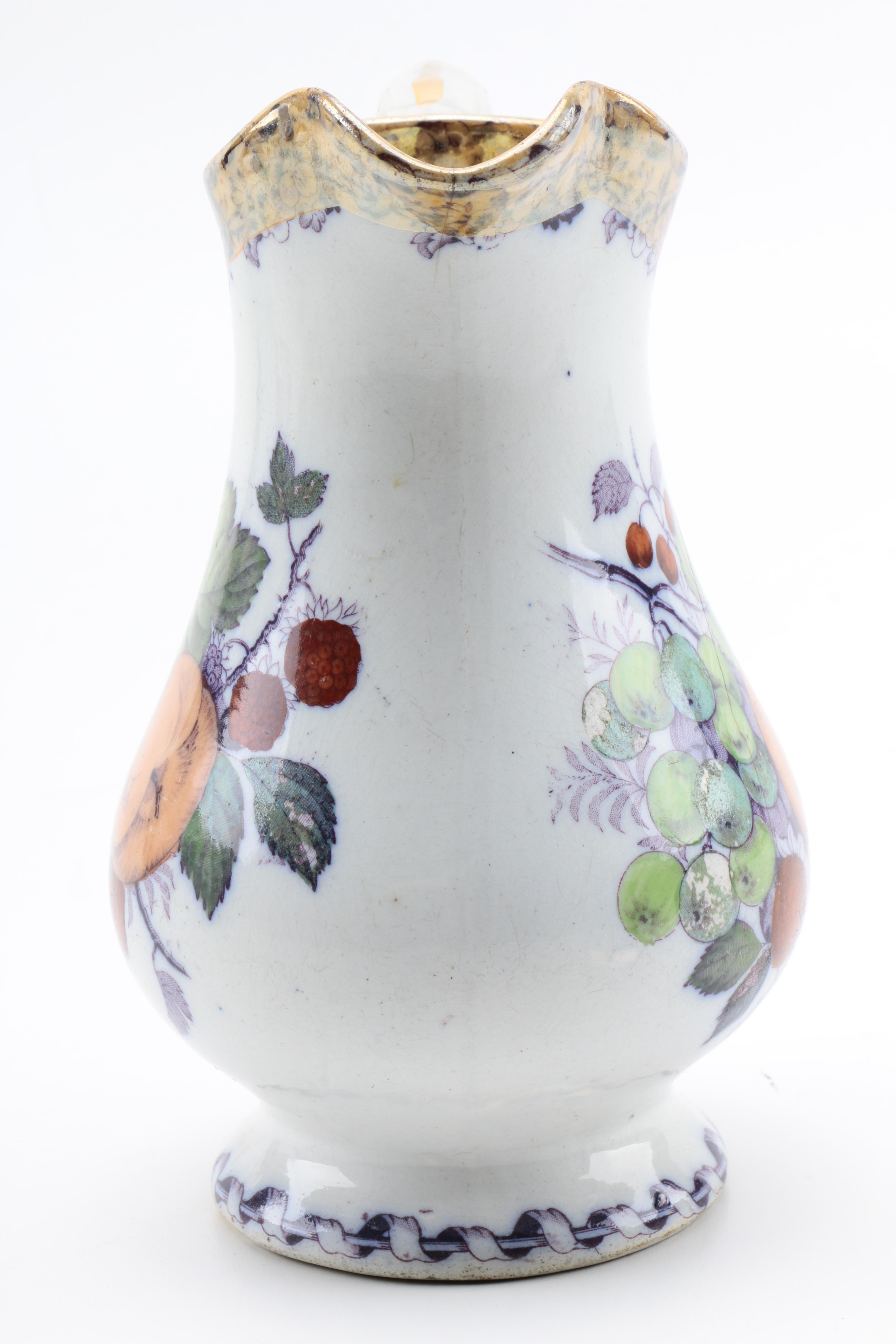 Assorted Glass and Antique Ceramic Pitchers