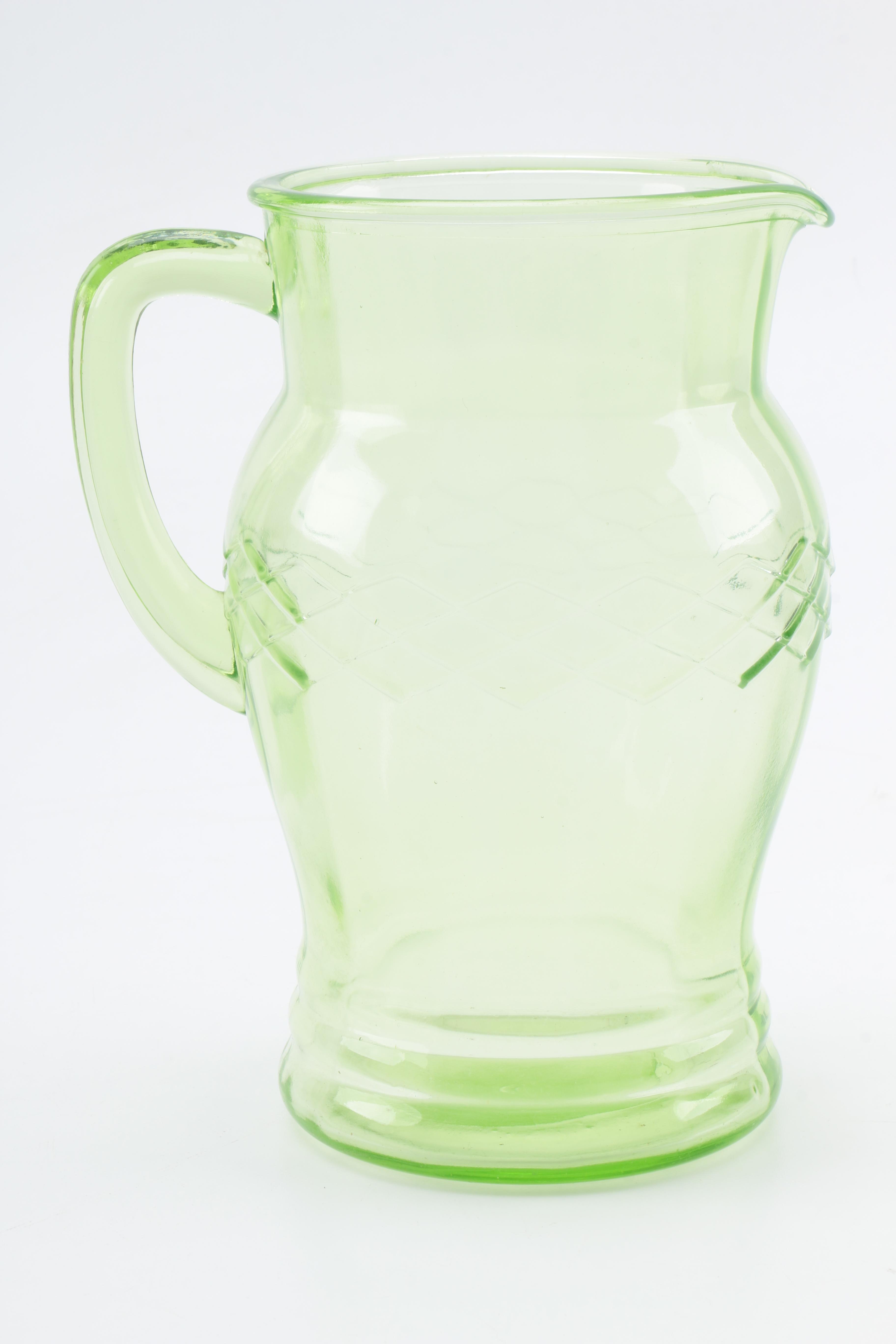 Assorted Glass and Antique Ceramic Pitchers