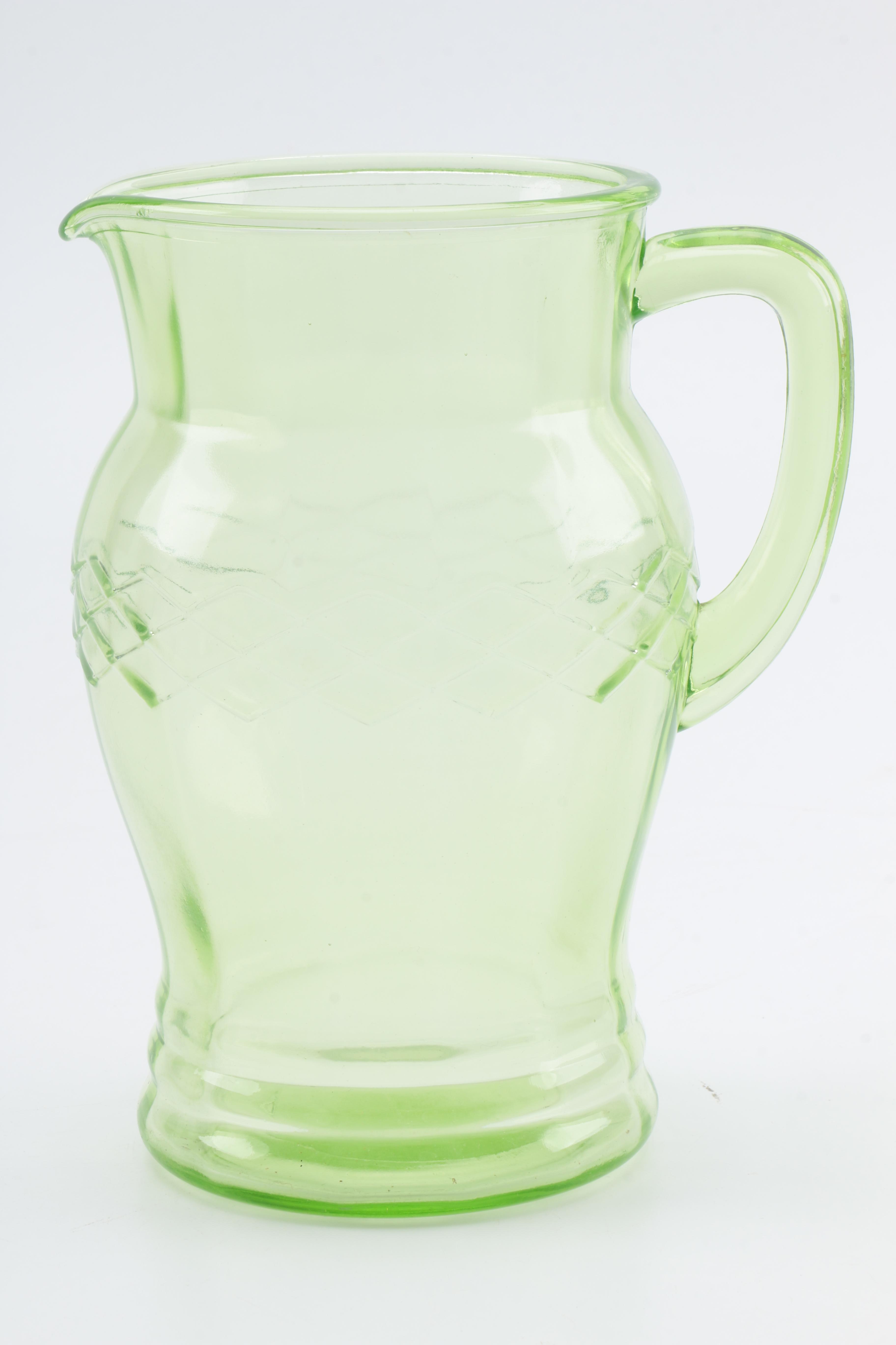 Assorted Glass and Antique Ceramic Pitchers