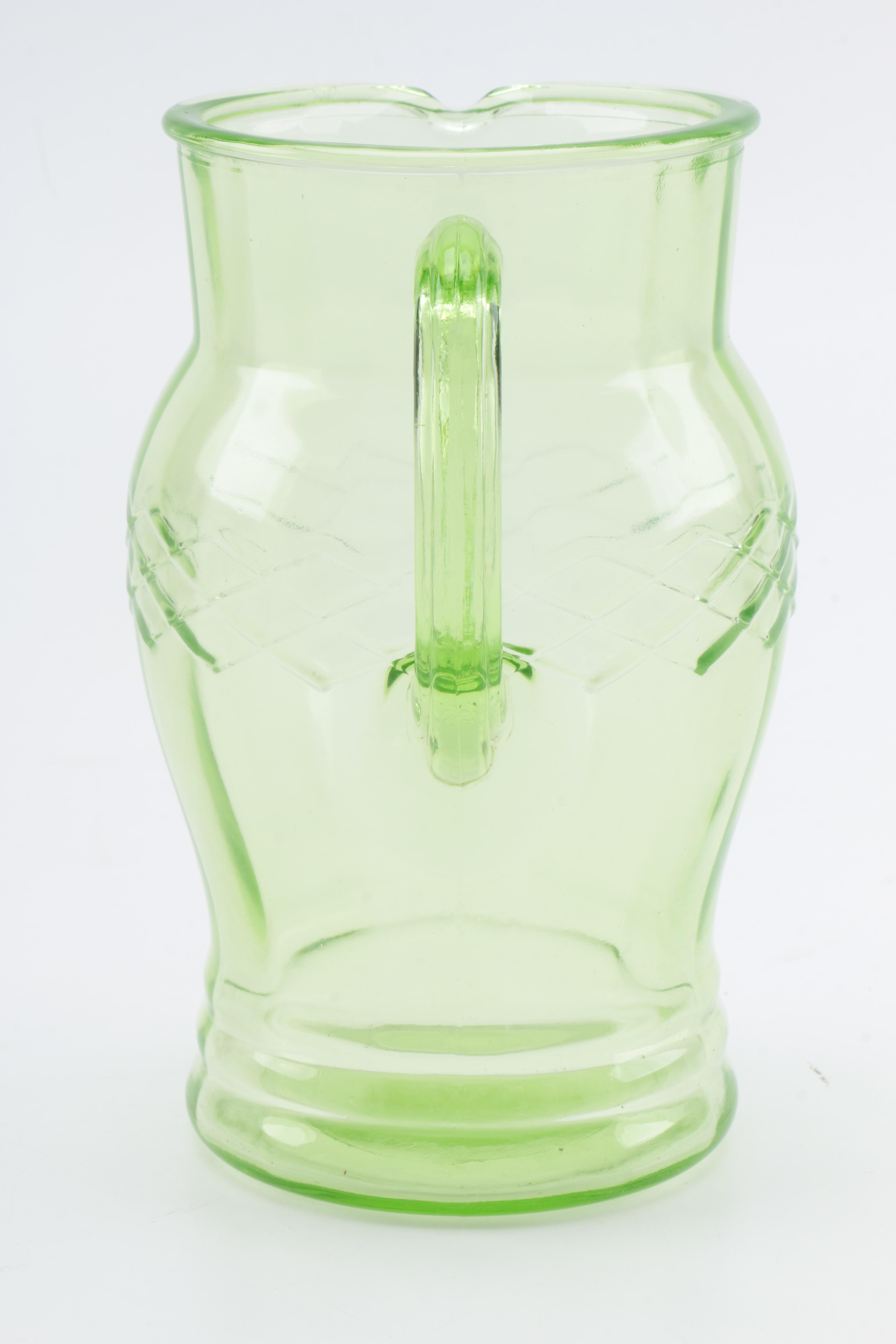 Assorted Glass and Antique Ceramic Pitchers