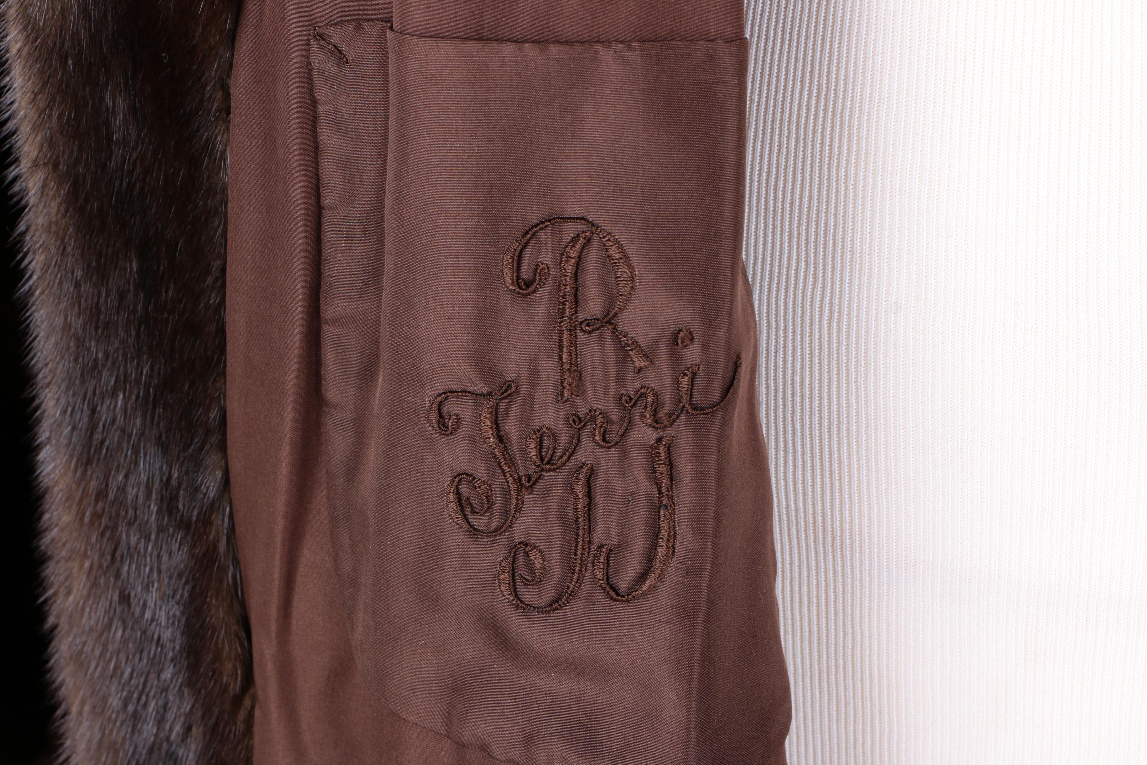 Full-Length Dark Brown Marten Fur Coat