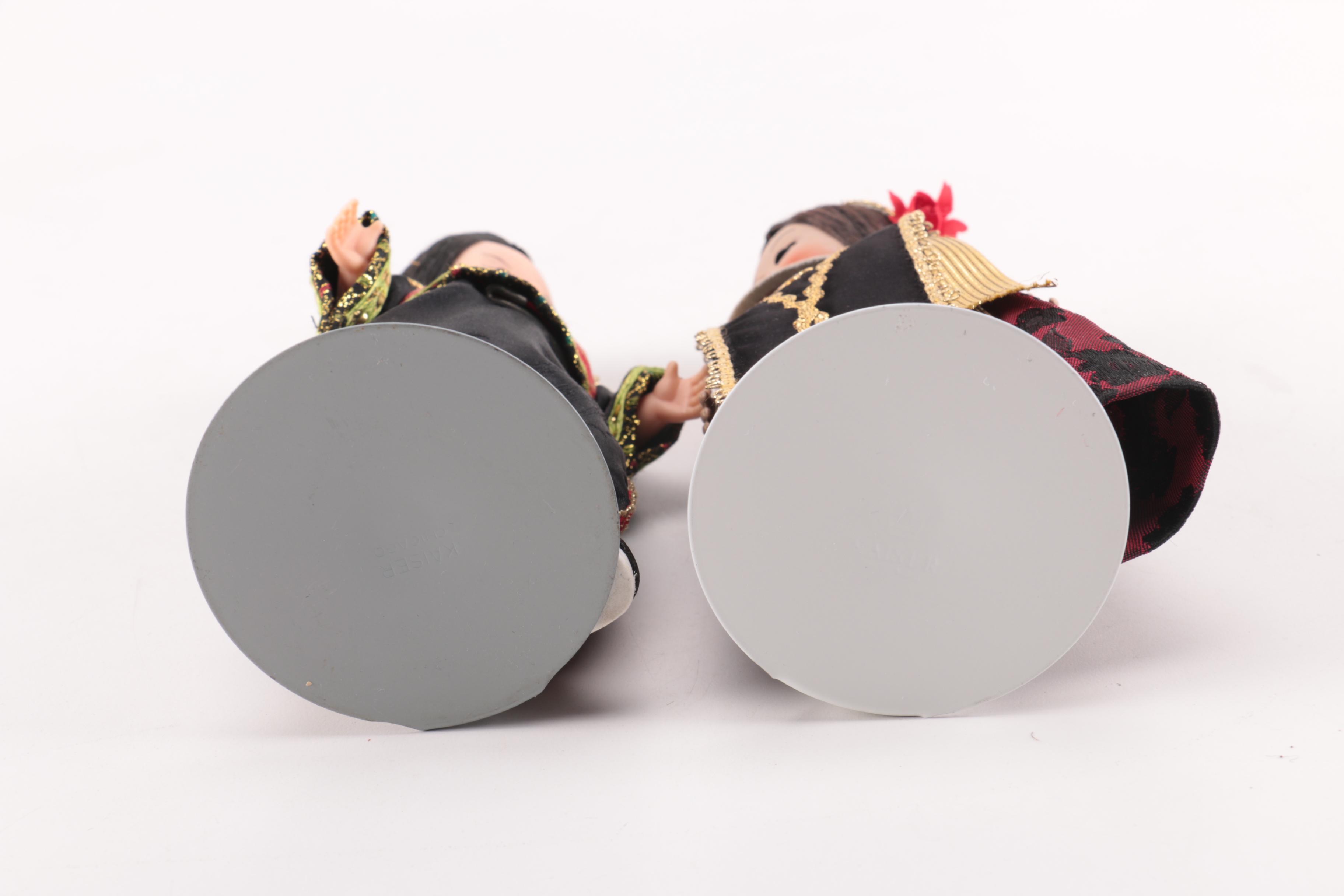 Dolls in Asian and Florentine Style Costumes