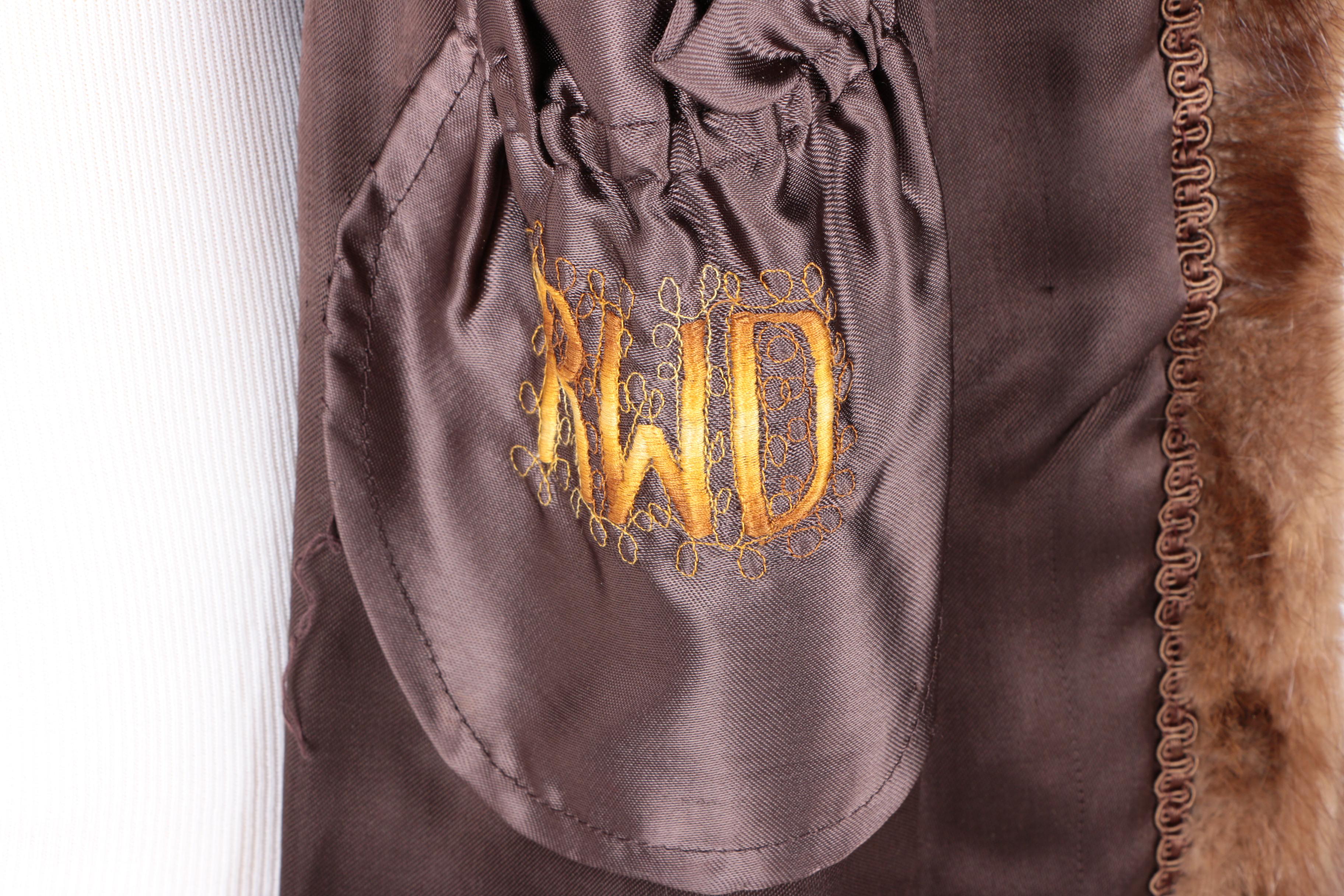 Brown Pawed Mink Fur Coat