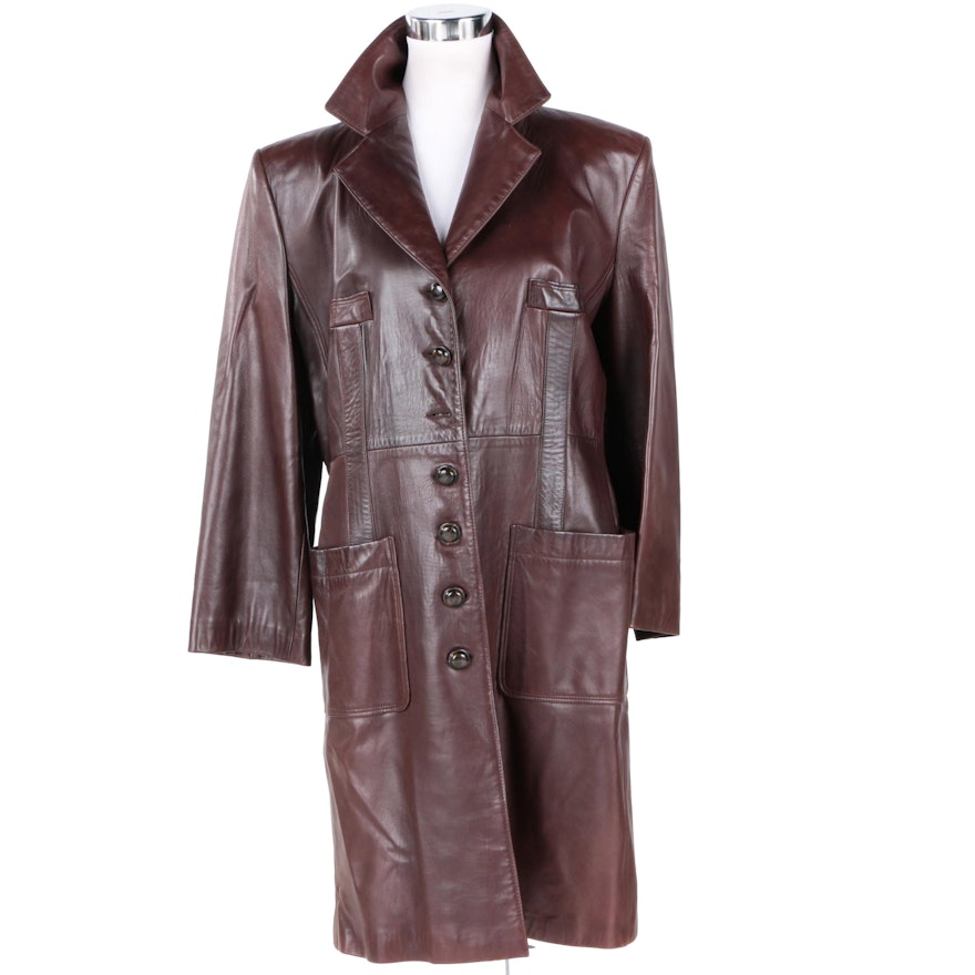 Sonia Rykiel Paris Women's Dyed Lambskin Leather Coat