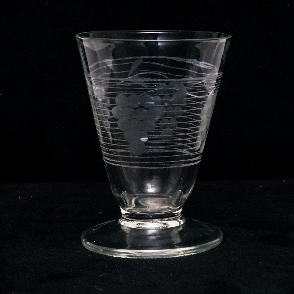 Collection of Vintage Etched Glasses