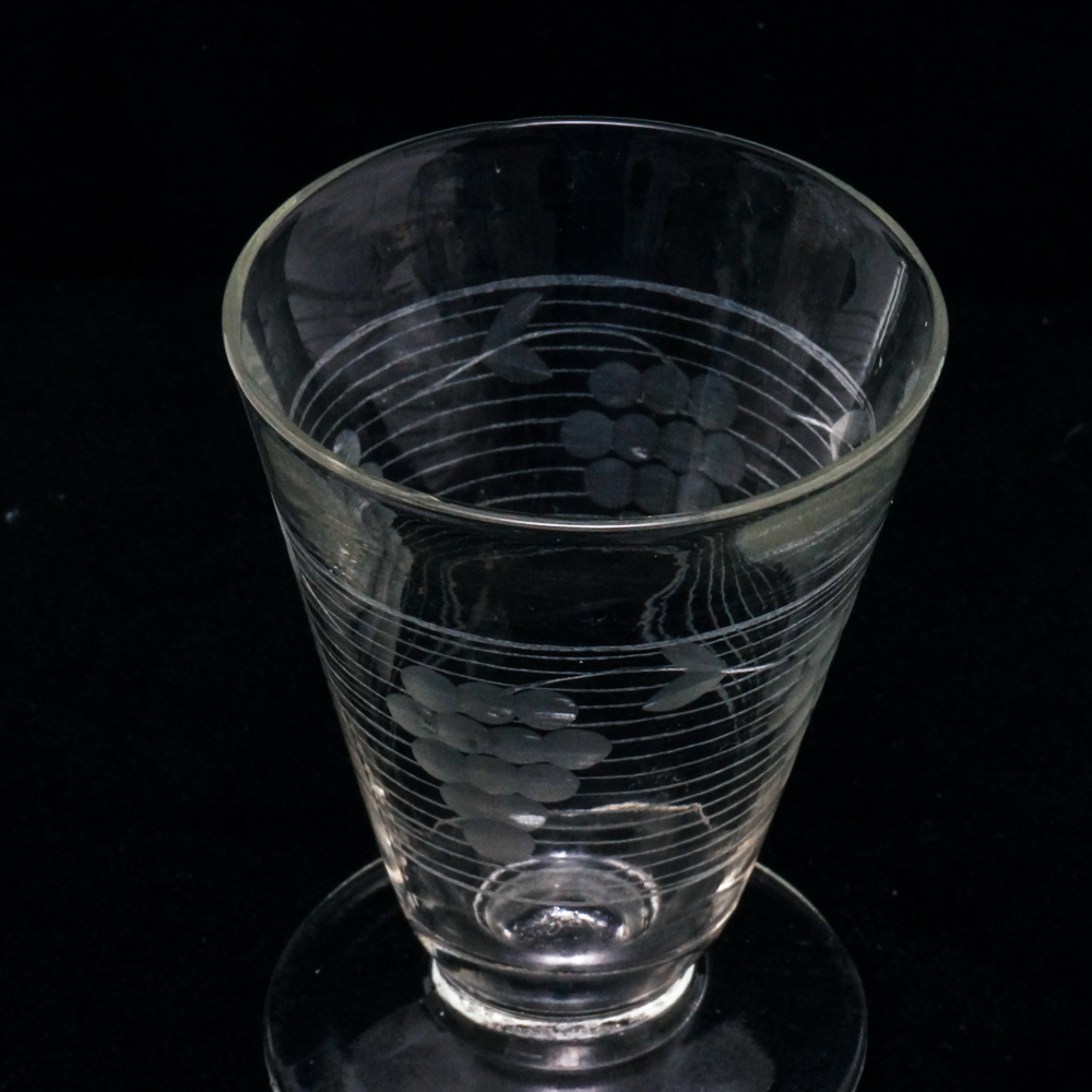 Collection of Vintage Etched Glasses