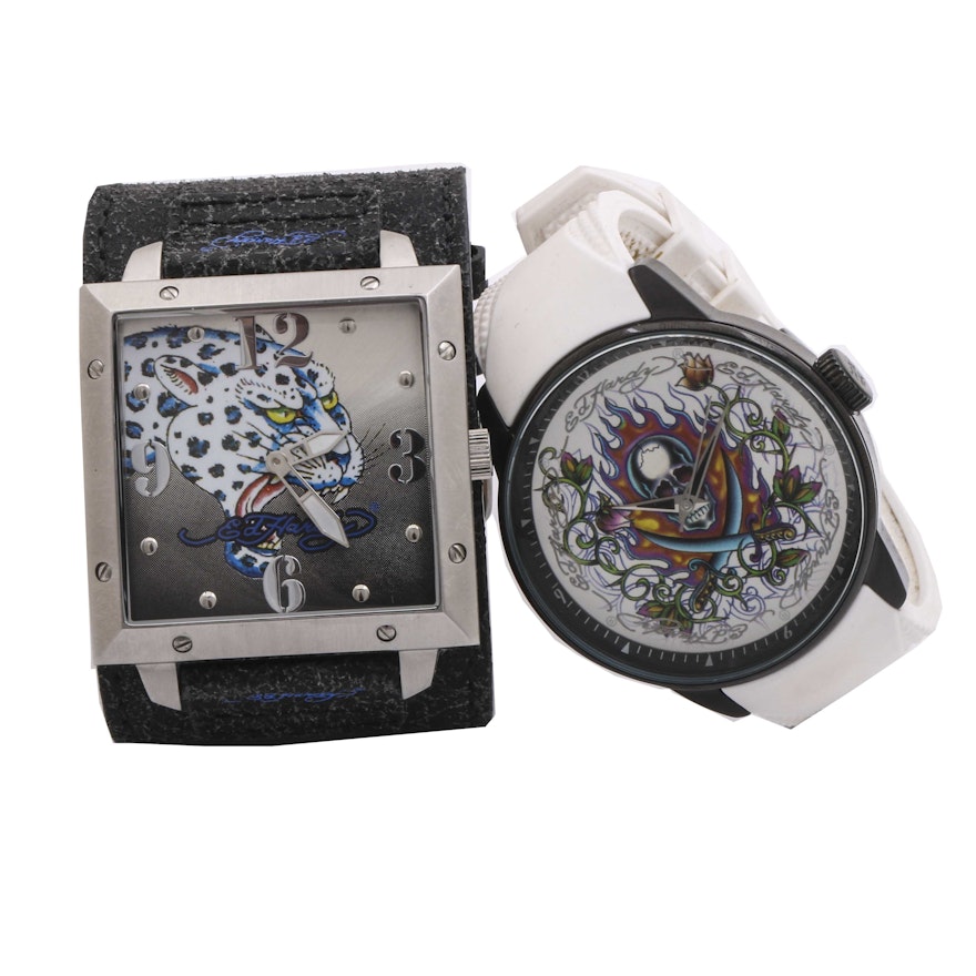 Ed Hardy Stainless Steel Wristwatches