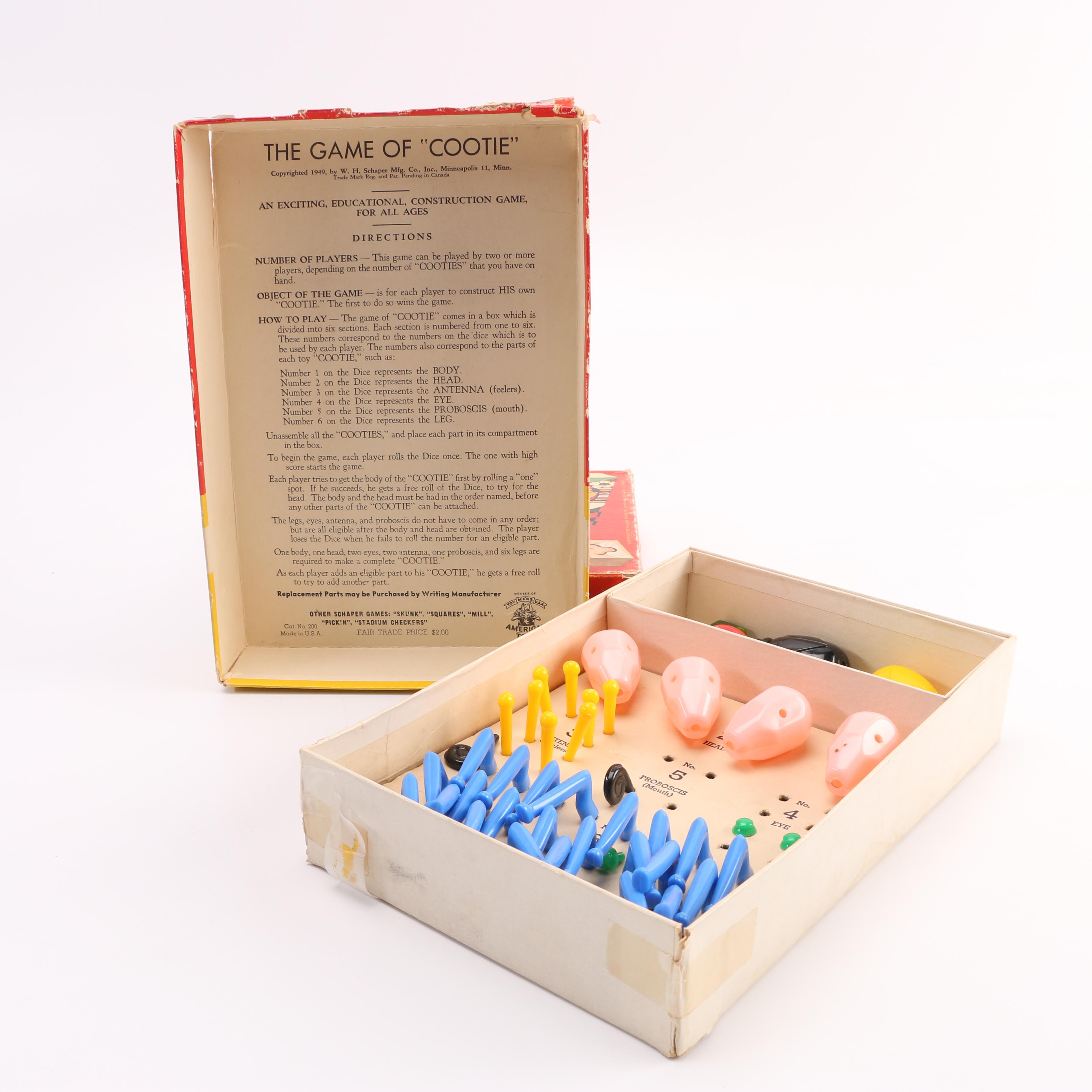 Vintage "Changeable Charlie" and "Cootie" Games