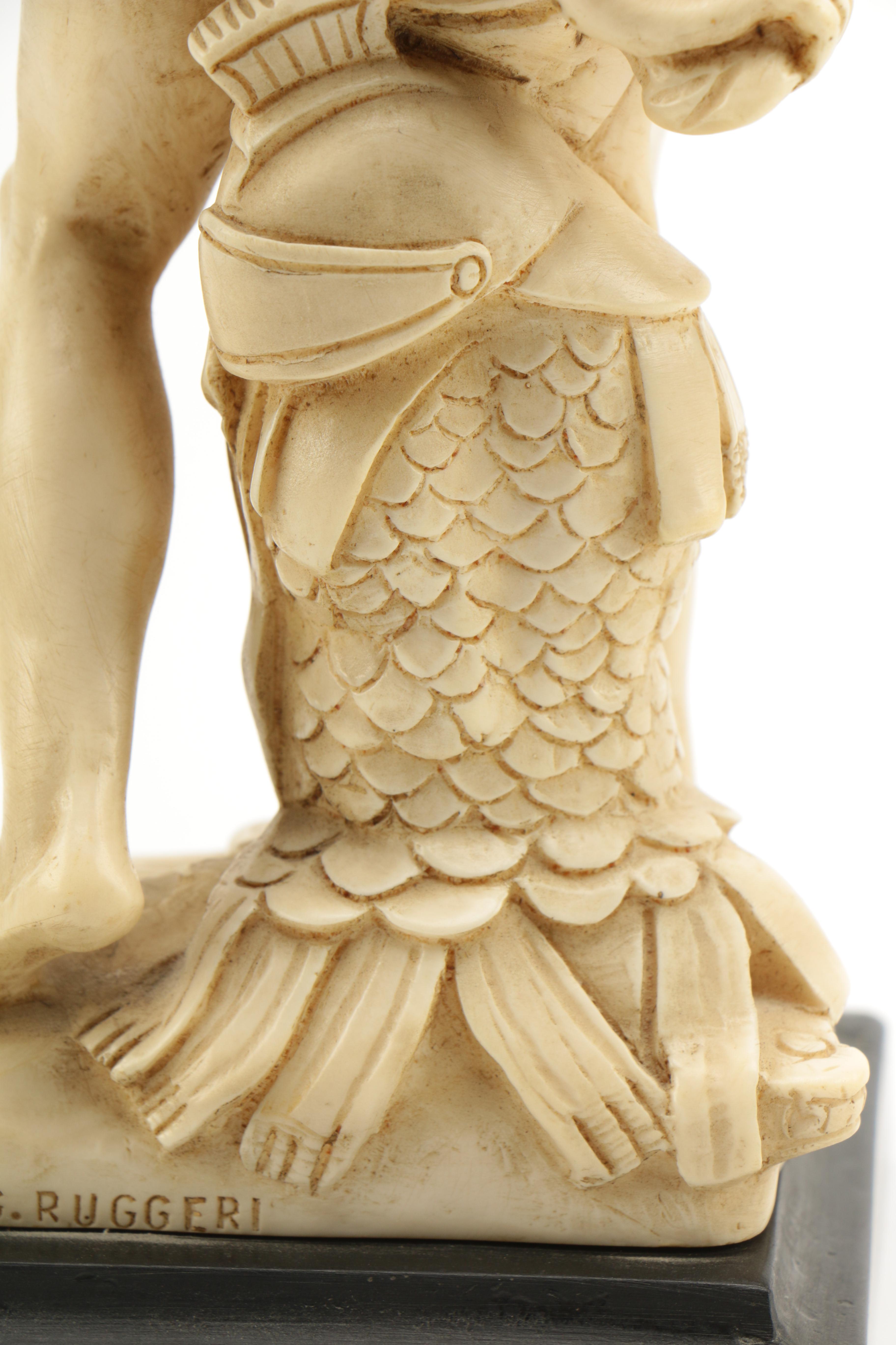 G. Ruggeri Replica Statuette After "David" by Gian Lorenzo Bernini