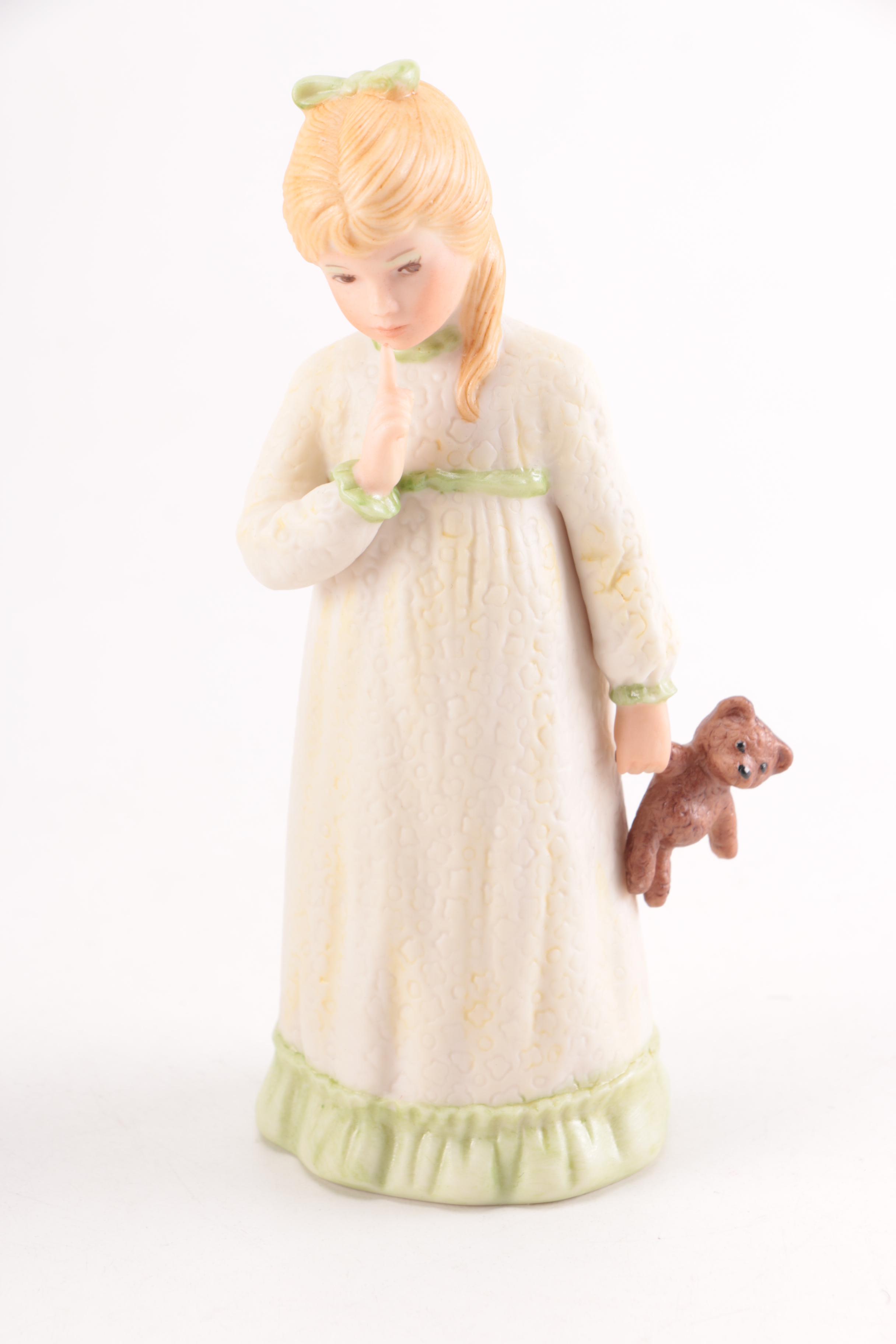 Goebel Collector's Club "Hush-A-Bye" and "What Now?" Porcelain Figurines