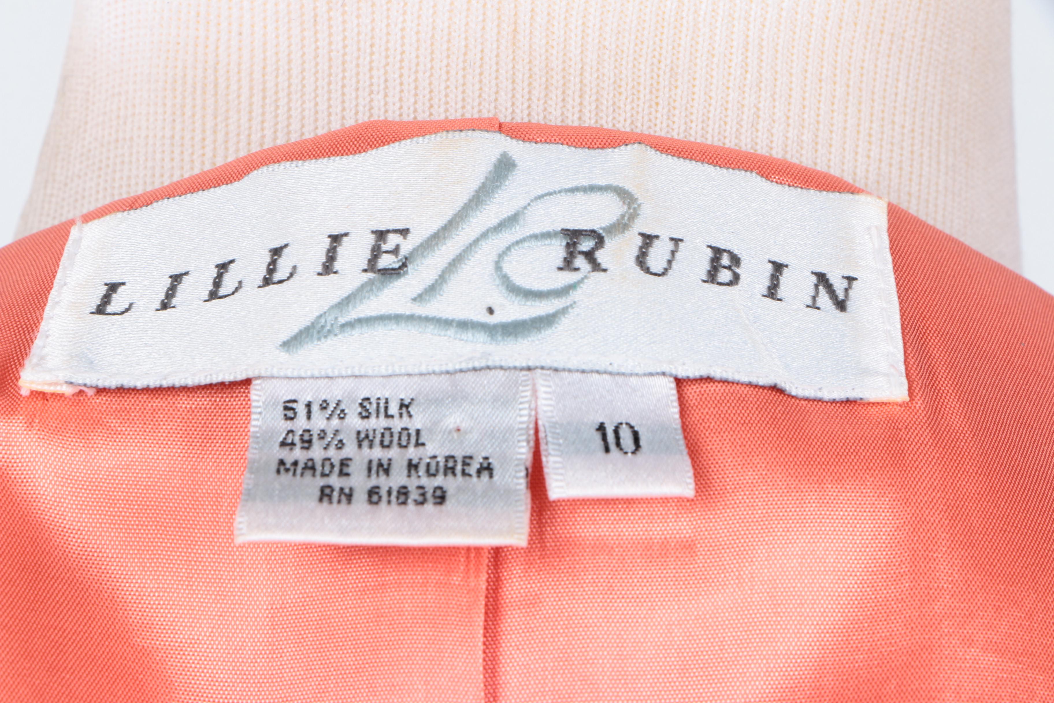 Lillie Rubin Silk and Wool Blend Suit