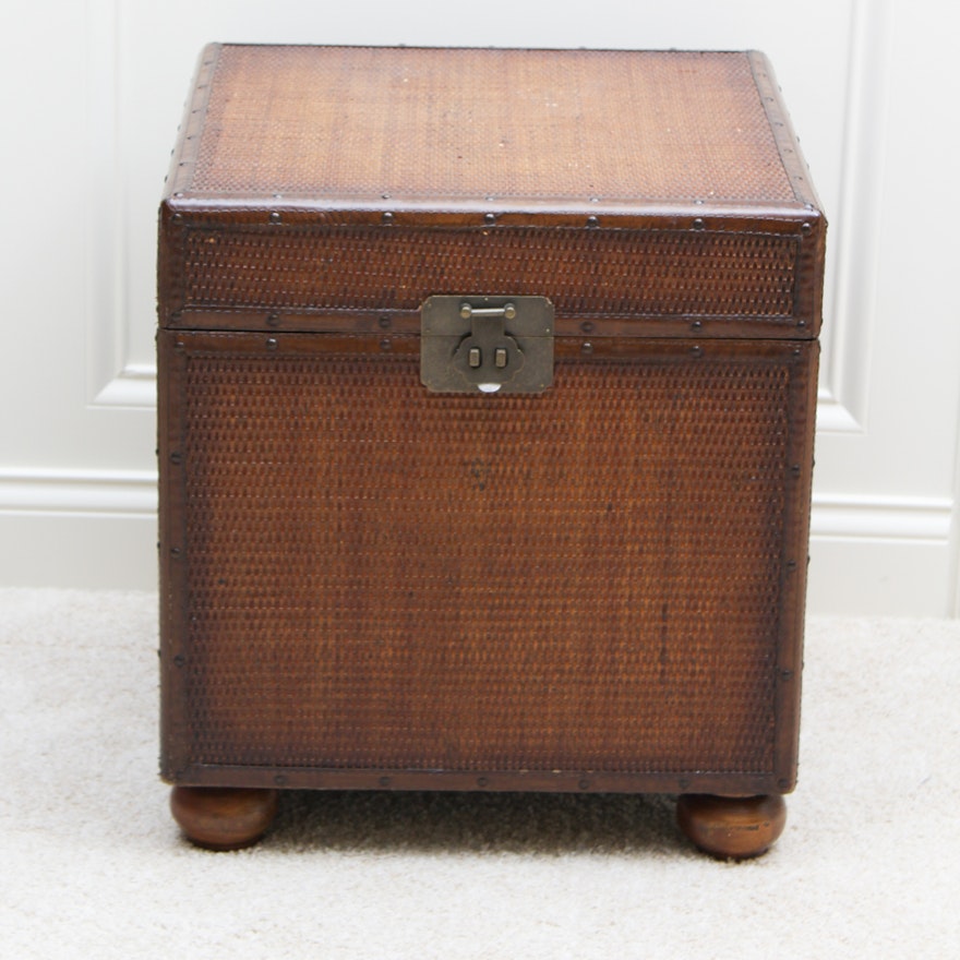 Woven Trunk-Style End Table