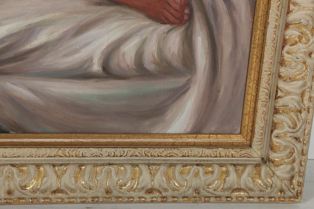 Gaetano Vitale Oil Painting on Canvas of a Reclining Woman