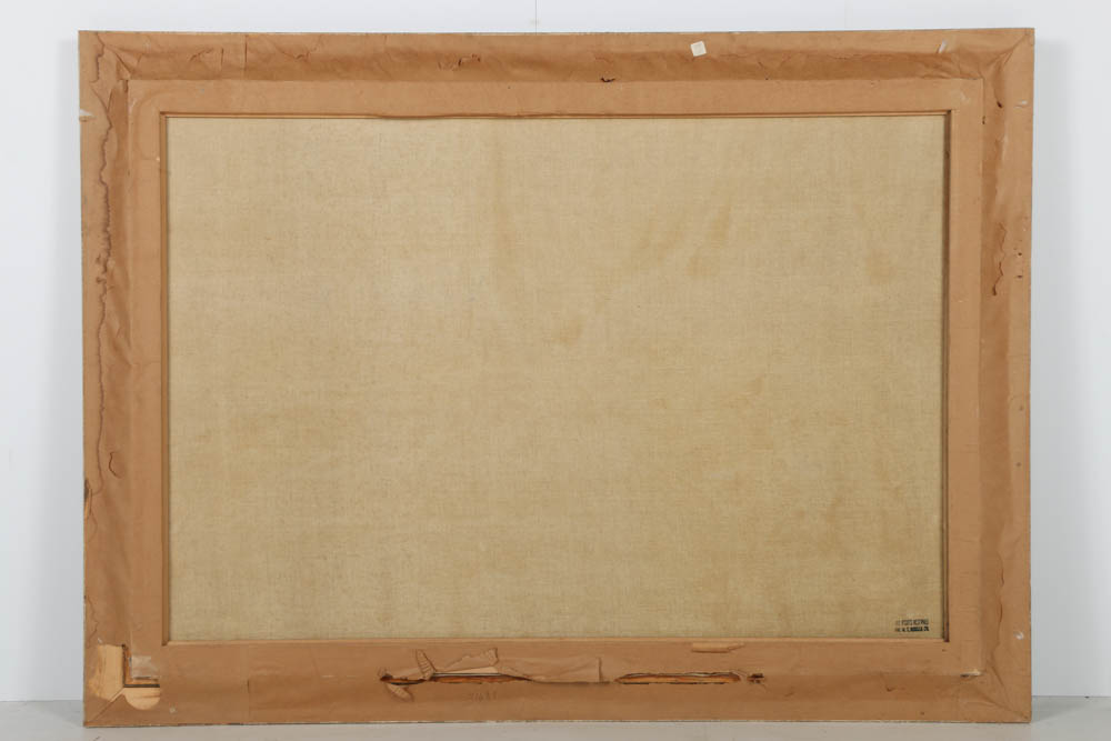 Gaetano Vitale Oil Painting on Canvas of a Reclining Woman