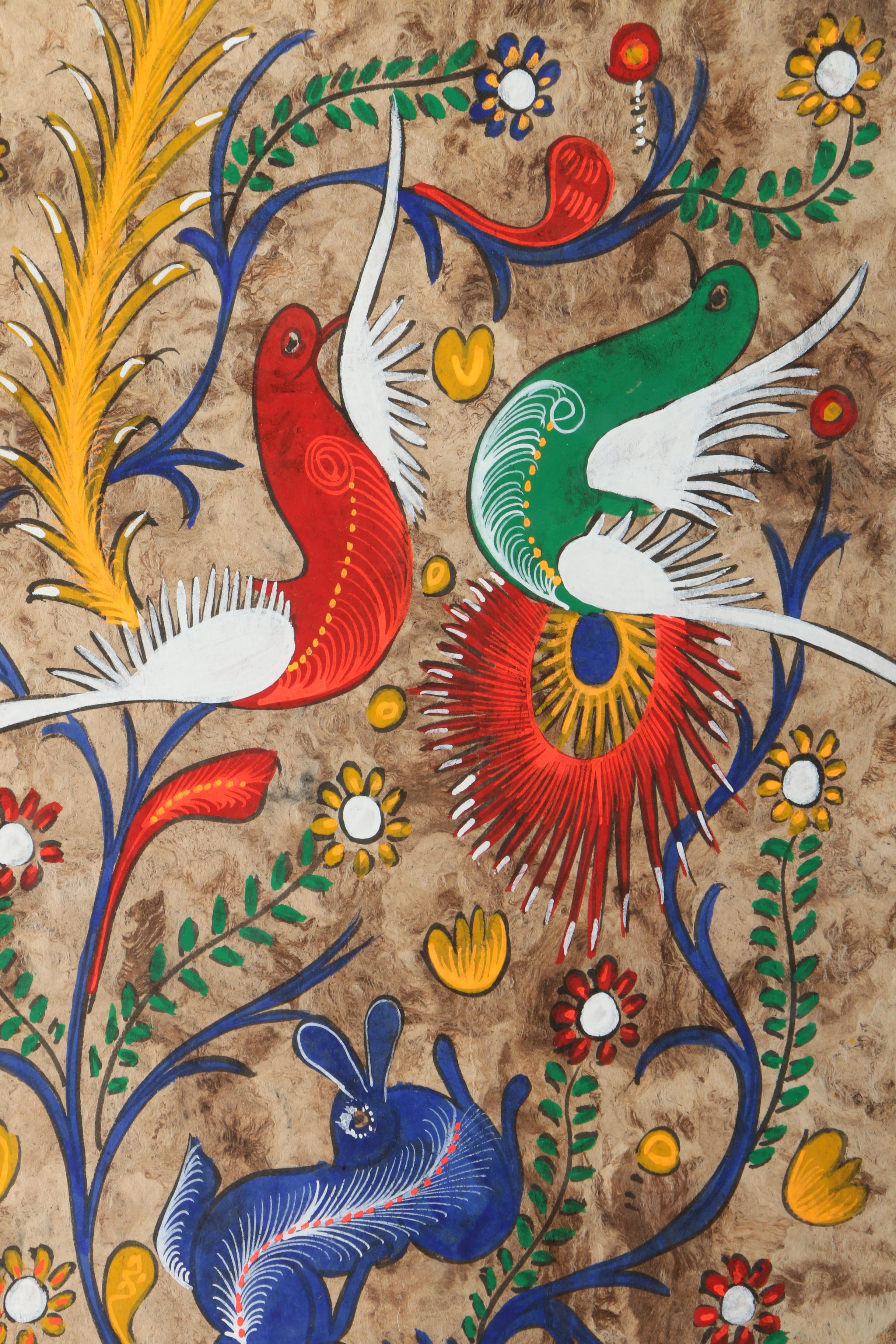 Mexican Amate Bark Painting