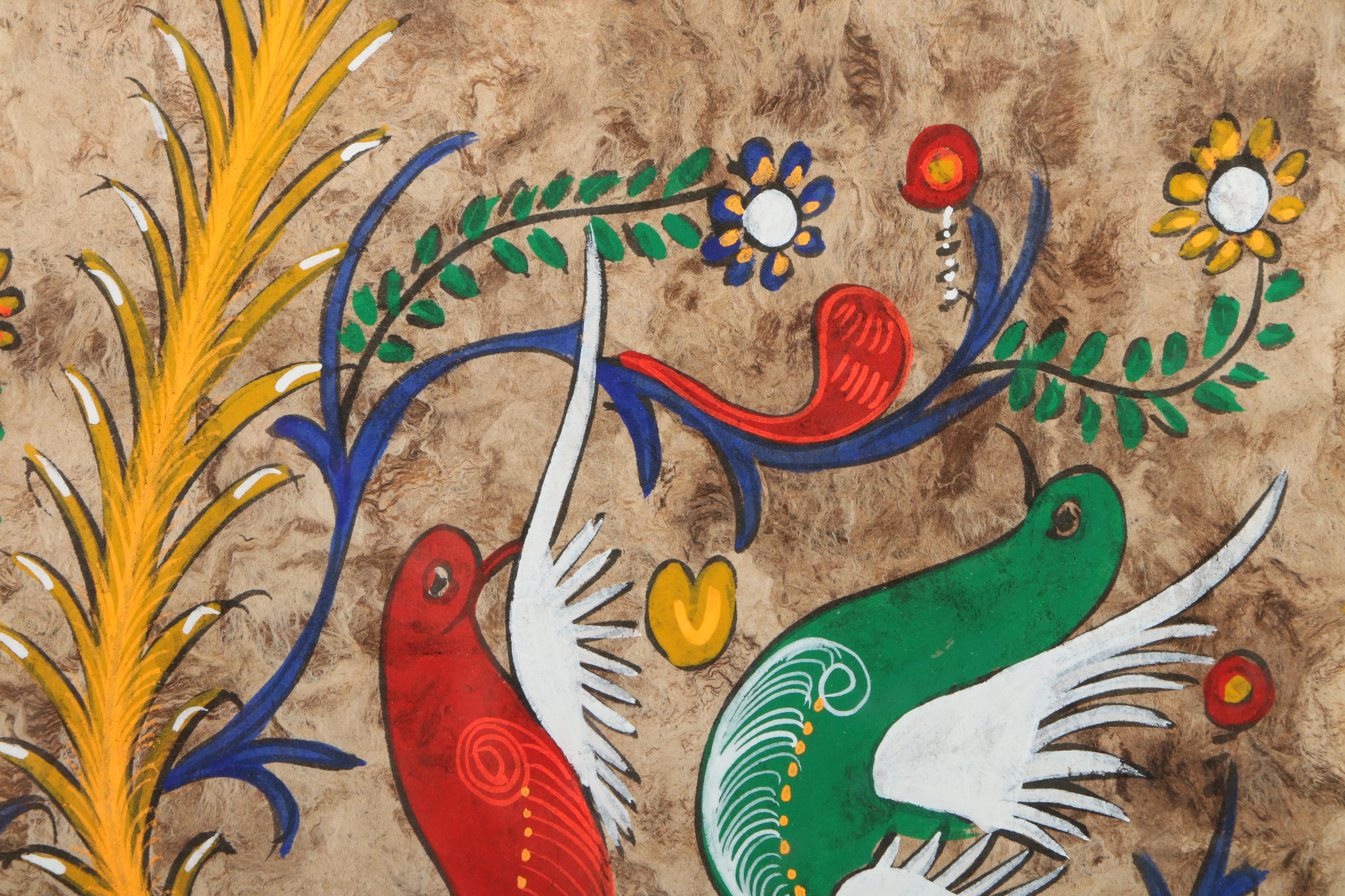 Mexican Amate Bark Painting