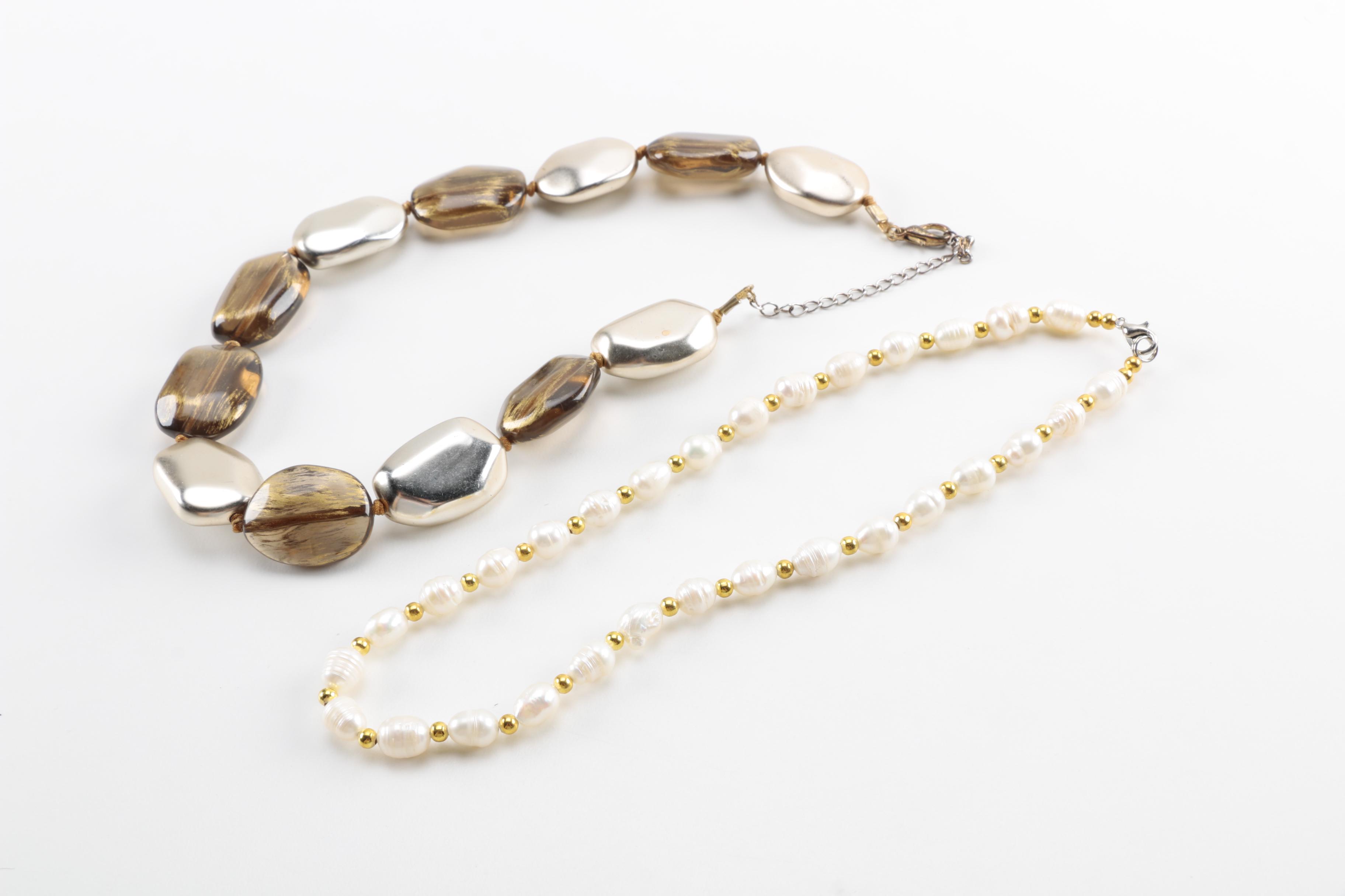 Assorted Costume Jewelry Including a Micro Mosaic Brooch