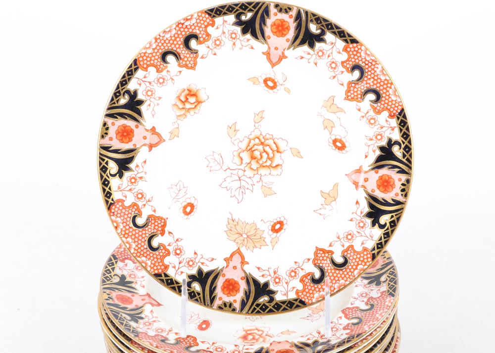 Antique Royal Crown Derby Dessert Plates