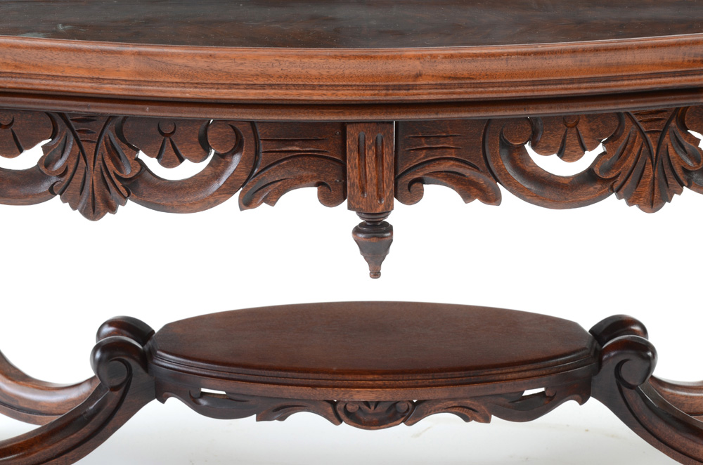 Vintage Book Matched Veneer Top Coffee Table