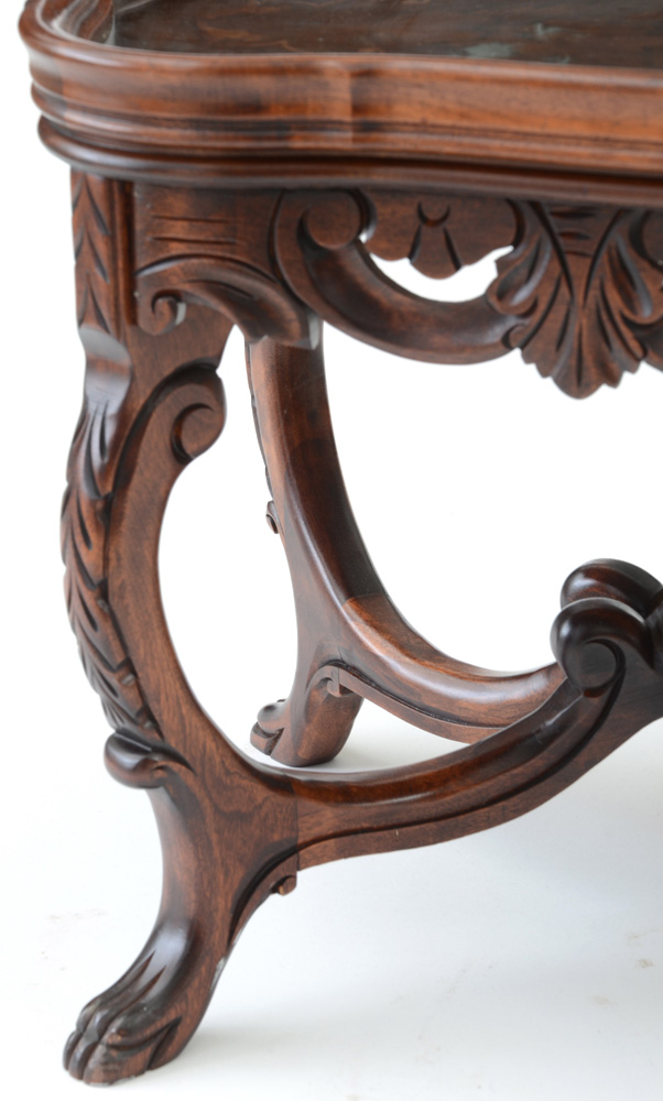 Vintage Book Matched Veneer Top Coffee Table