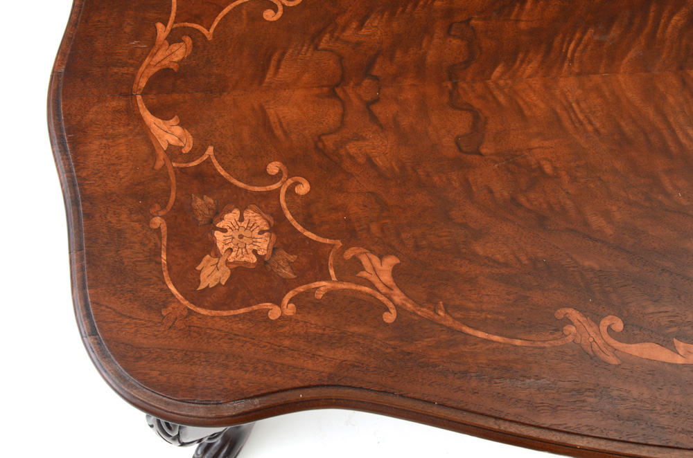 Vintage Book Matched Veneer Top Coffee Table