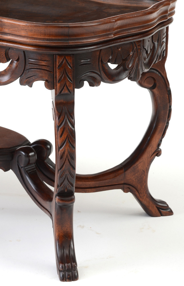 Vintage Book Matched Veneer Top Coffee Table