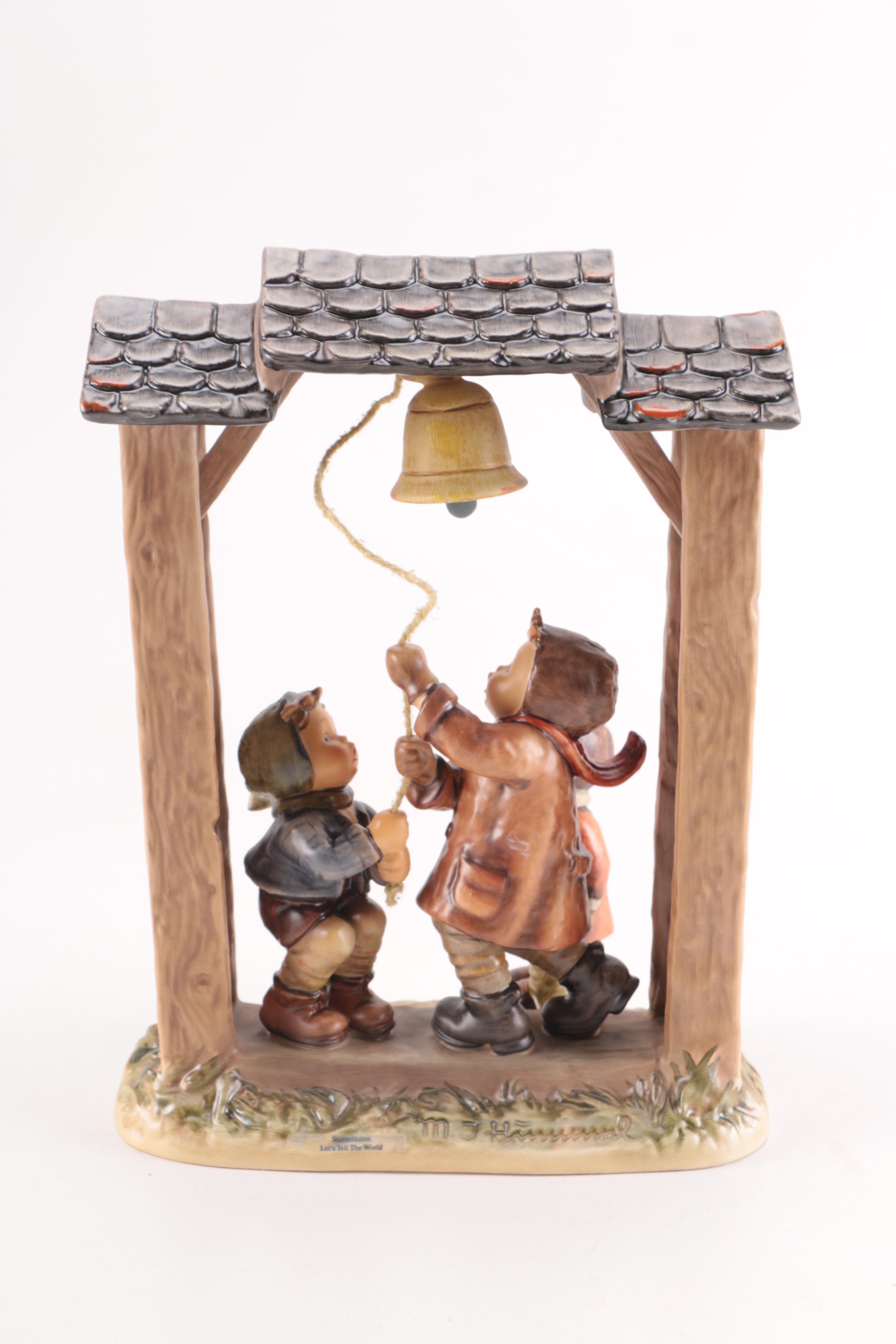 1990 Goebel Hummel "Let's Tell The World" Porcelain Figurine