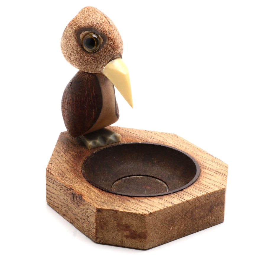 English Art Deco Nut Bird Ashtray